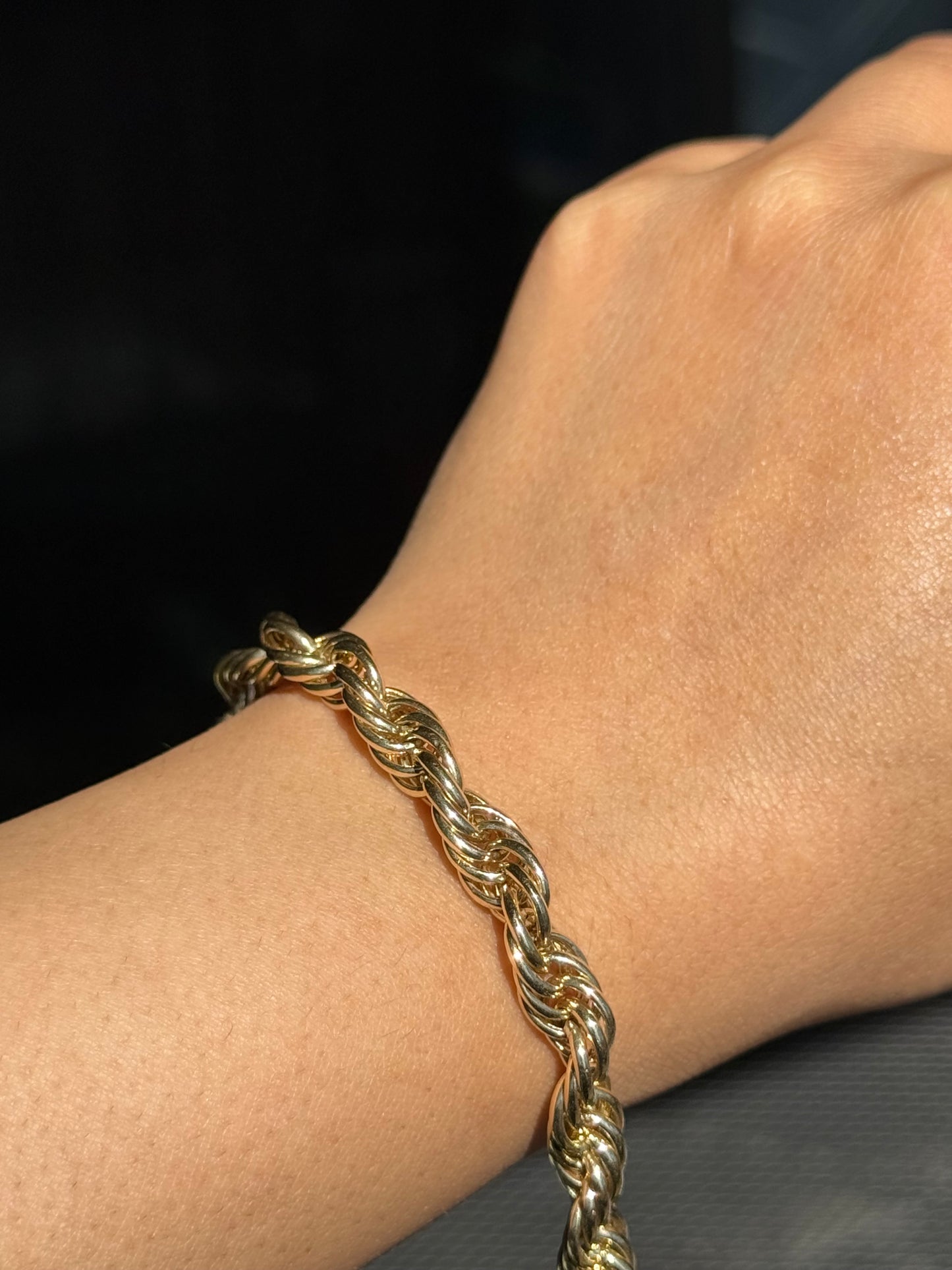 14k Chunky Rope bracelet