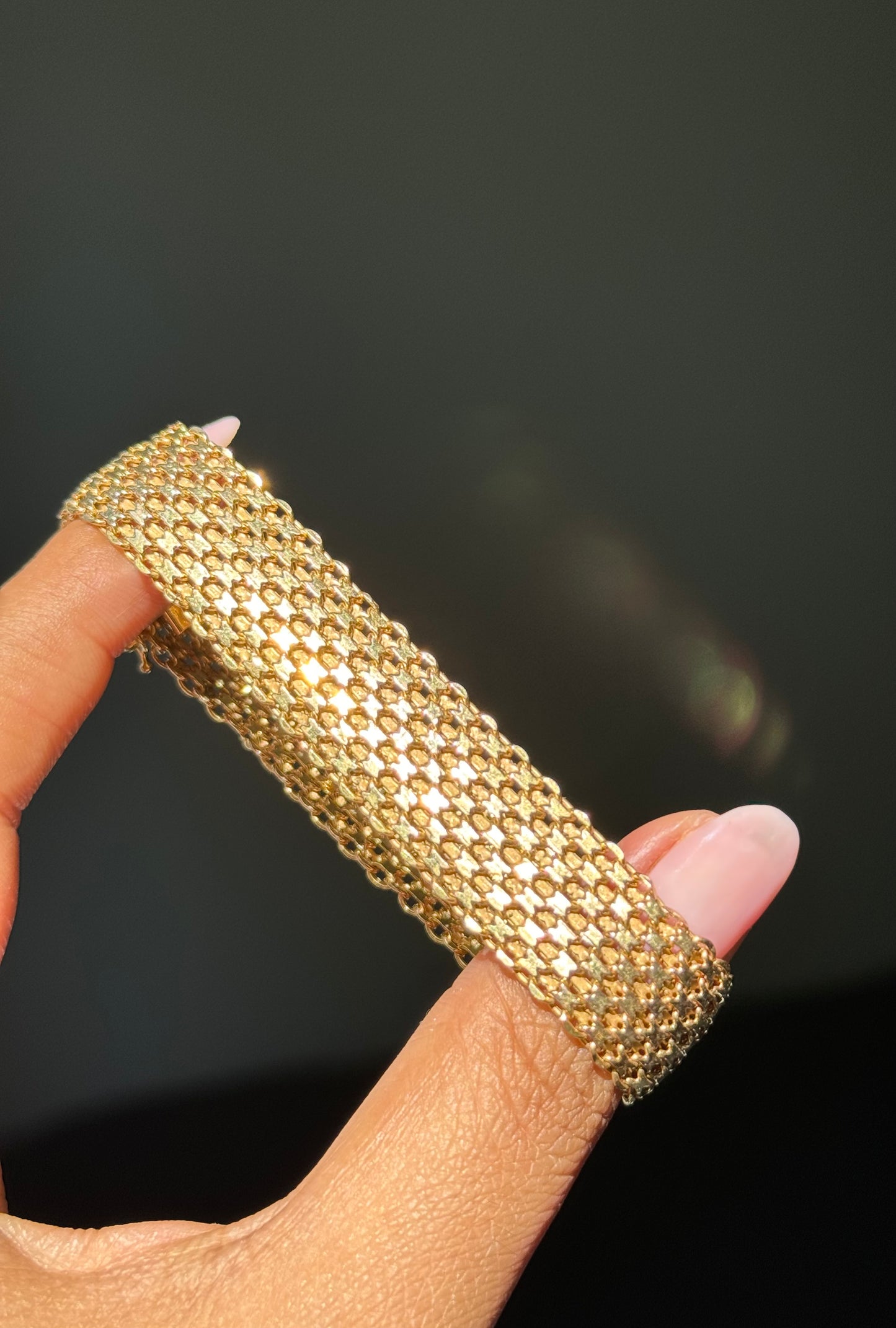 14k Italian Wide Bismark bracelet