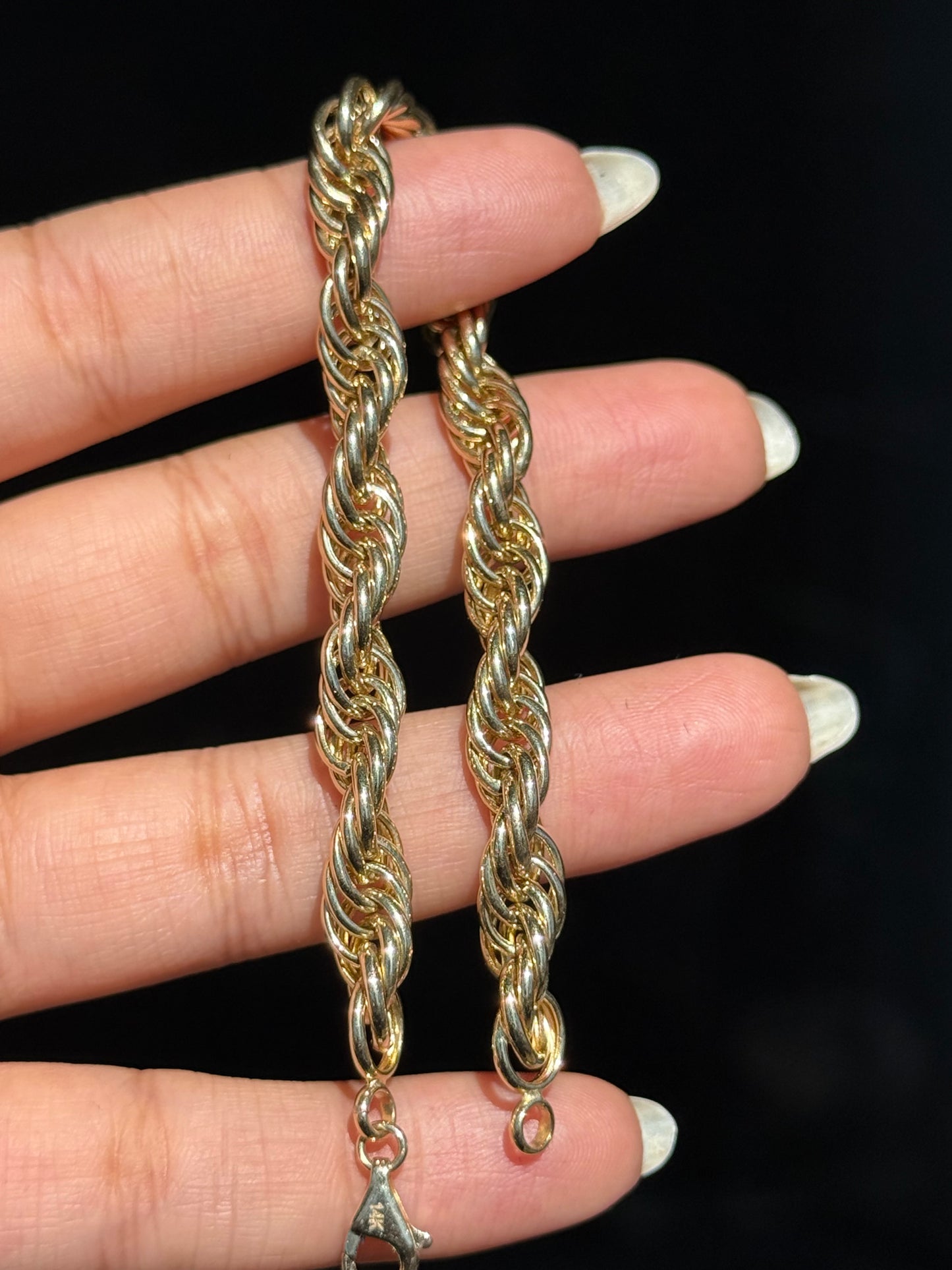 14k Chunky Rope bracelet