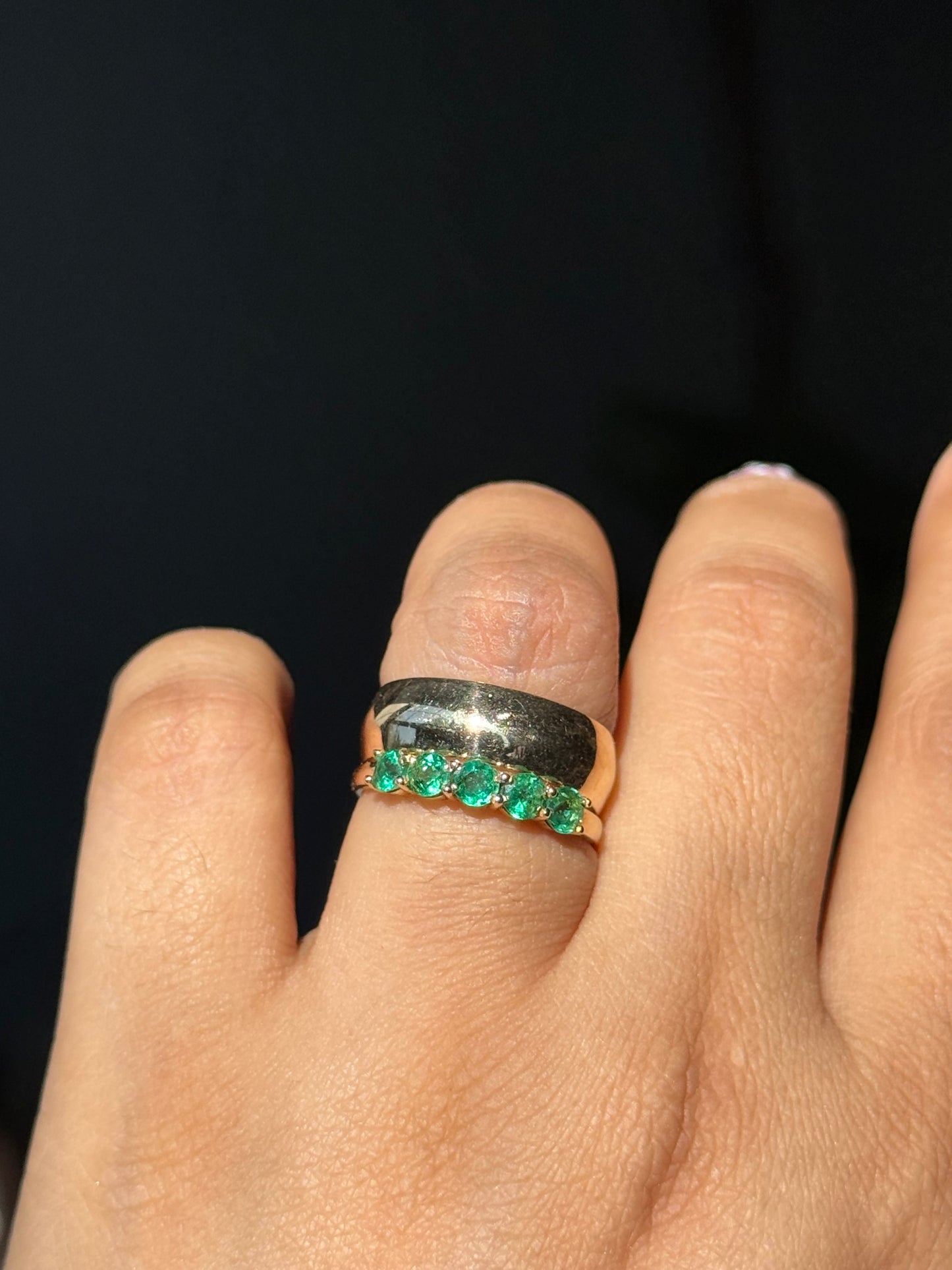 14k Emerald Band