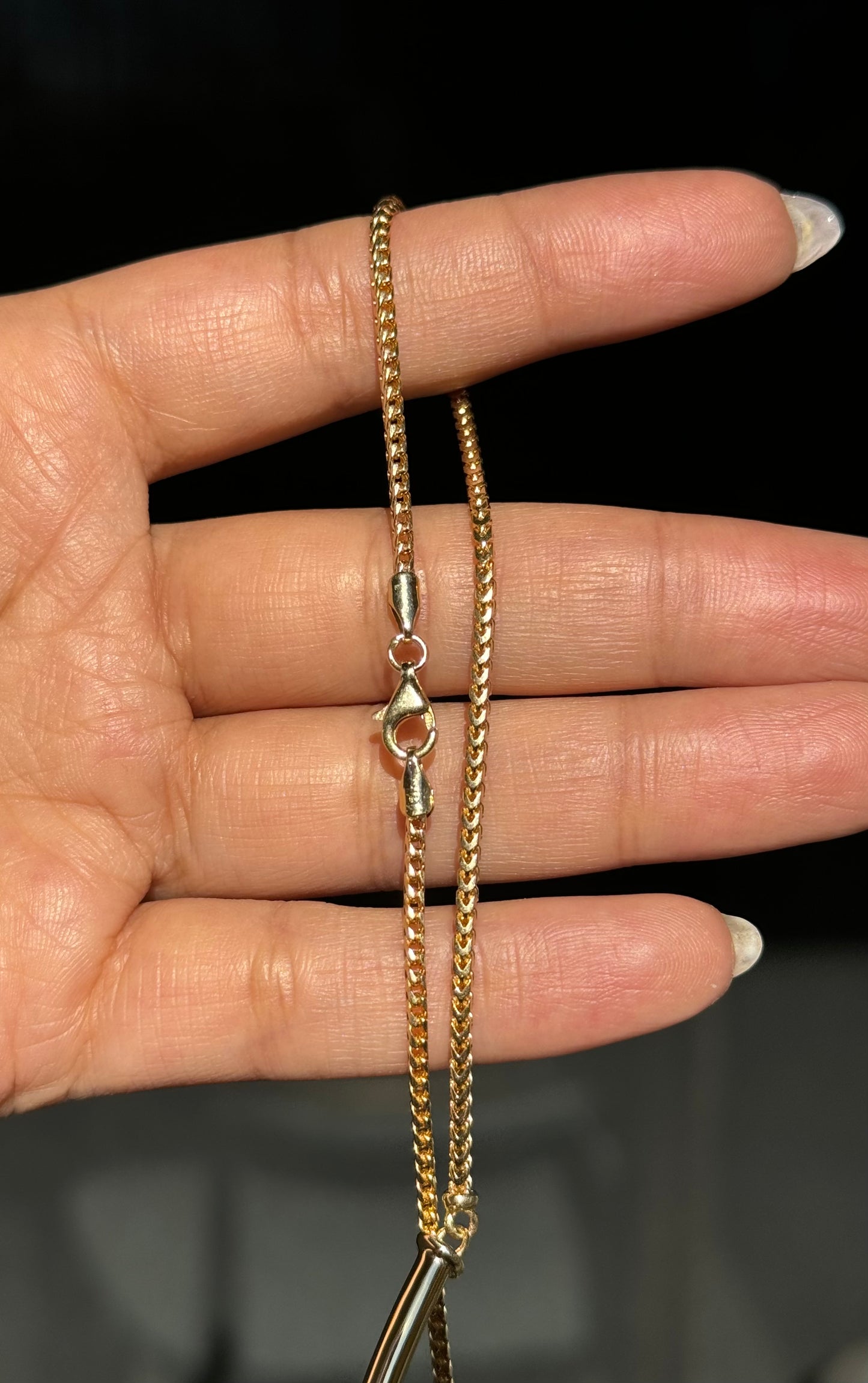 14k yellow gold Solid Half collar necklace