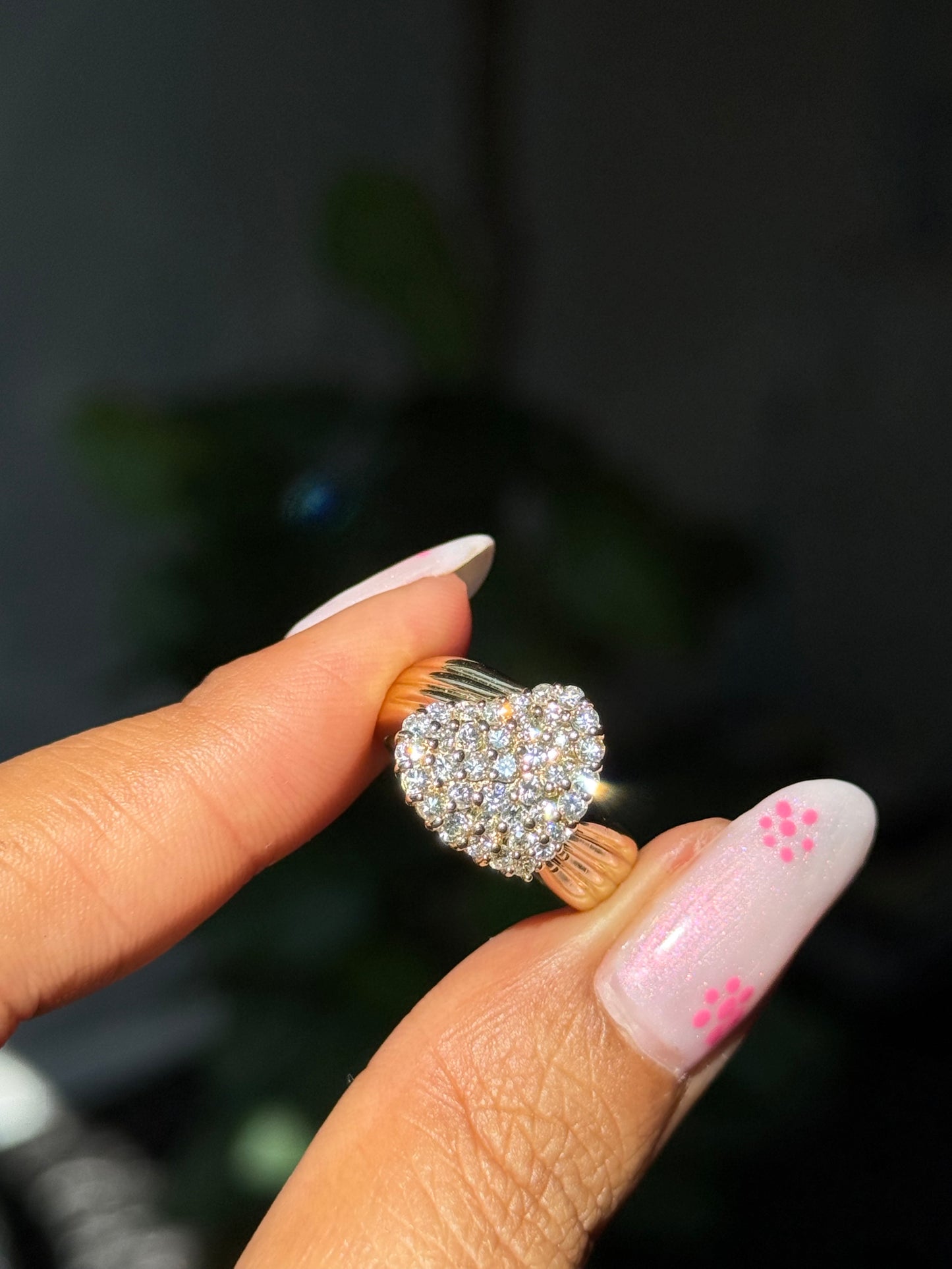 18k diamond Heart Ring