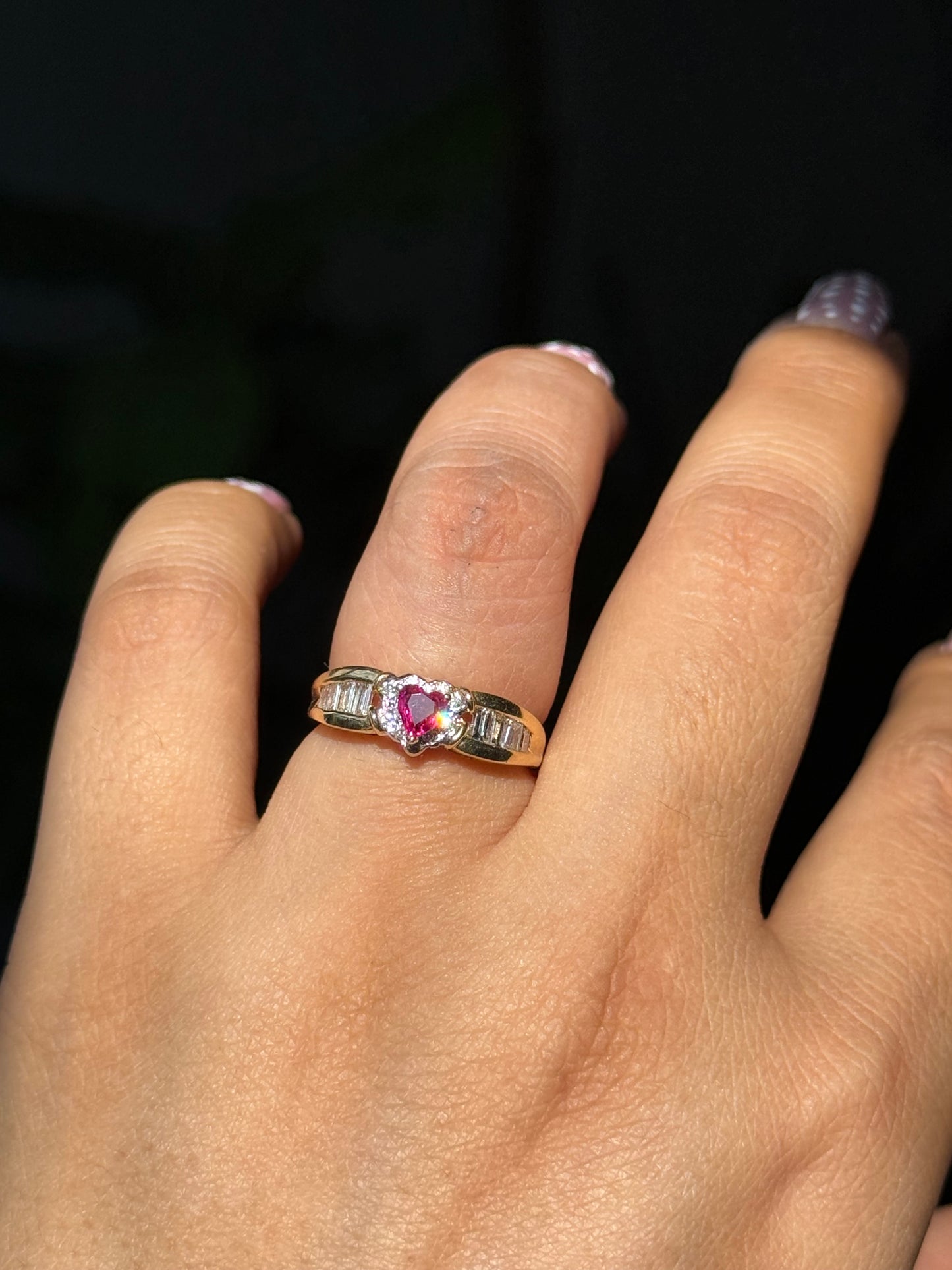 14k Rubies and diamonds Ring
