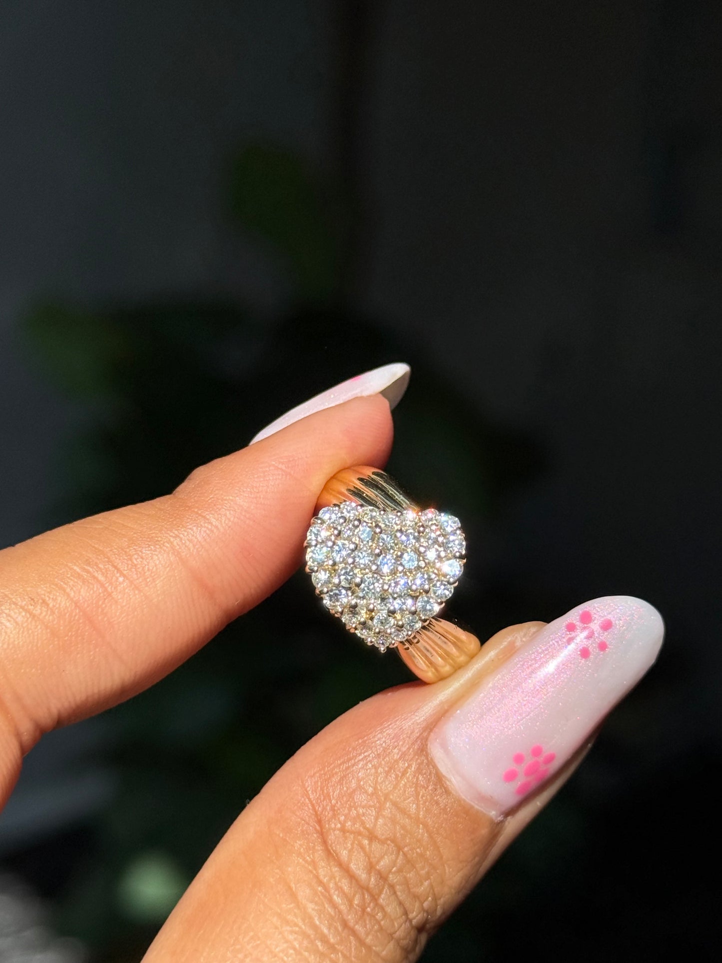 18k diamond Heart Ring