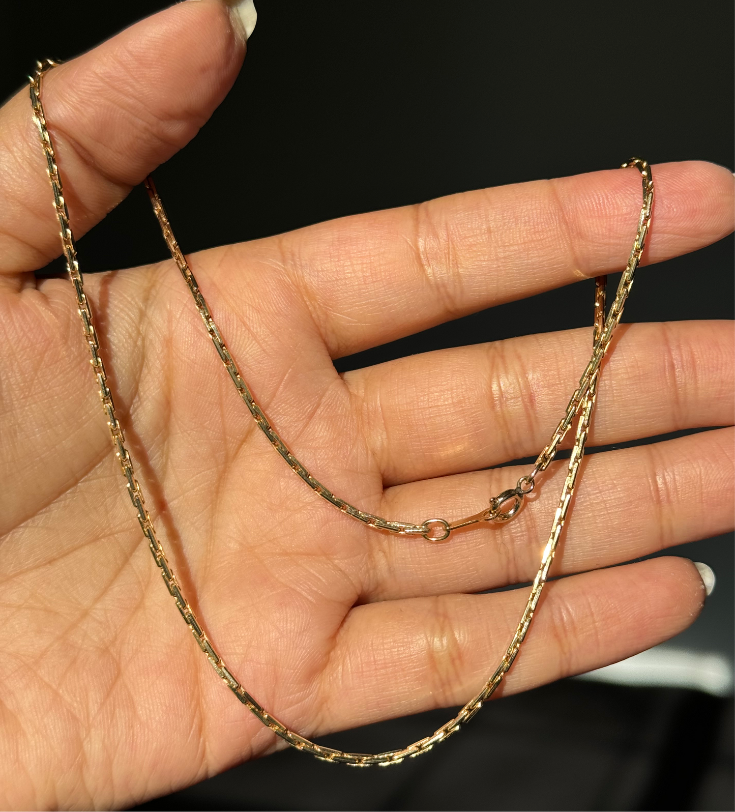 14k Italian tight Biker chain