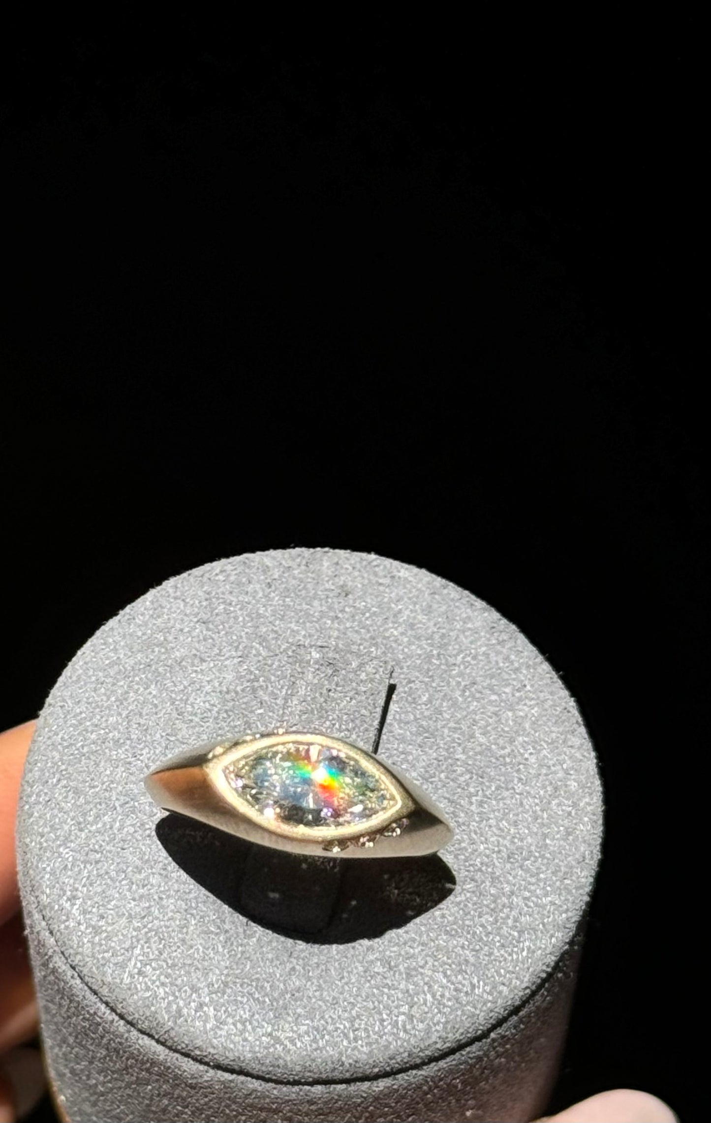 Horus 14k Marquise Diamond Ring