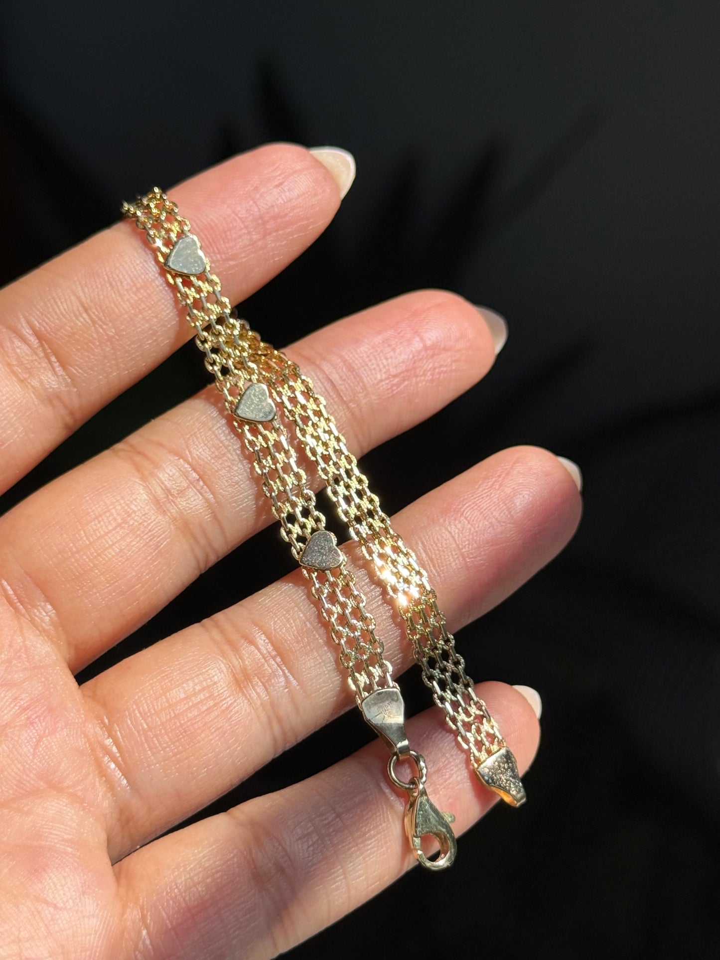 Vintage 14k Heart X Bismark bracelet