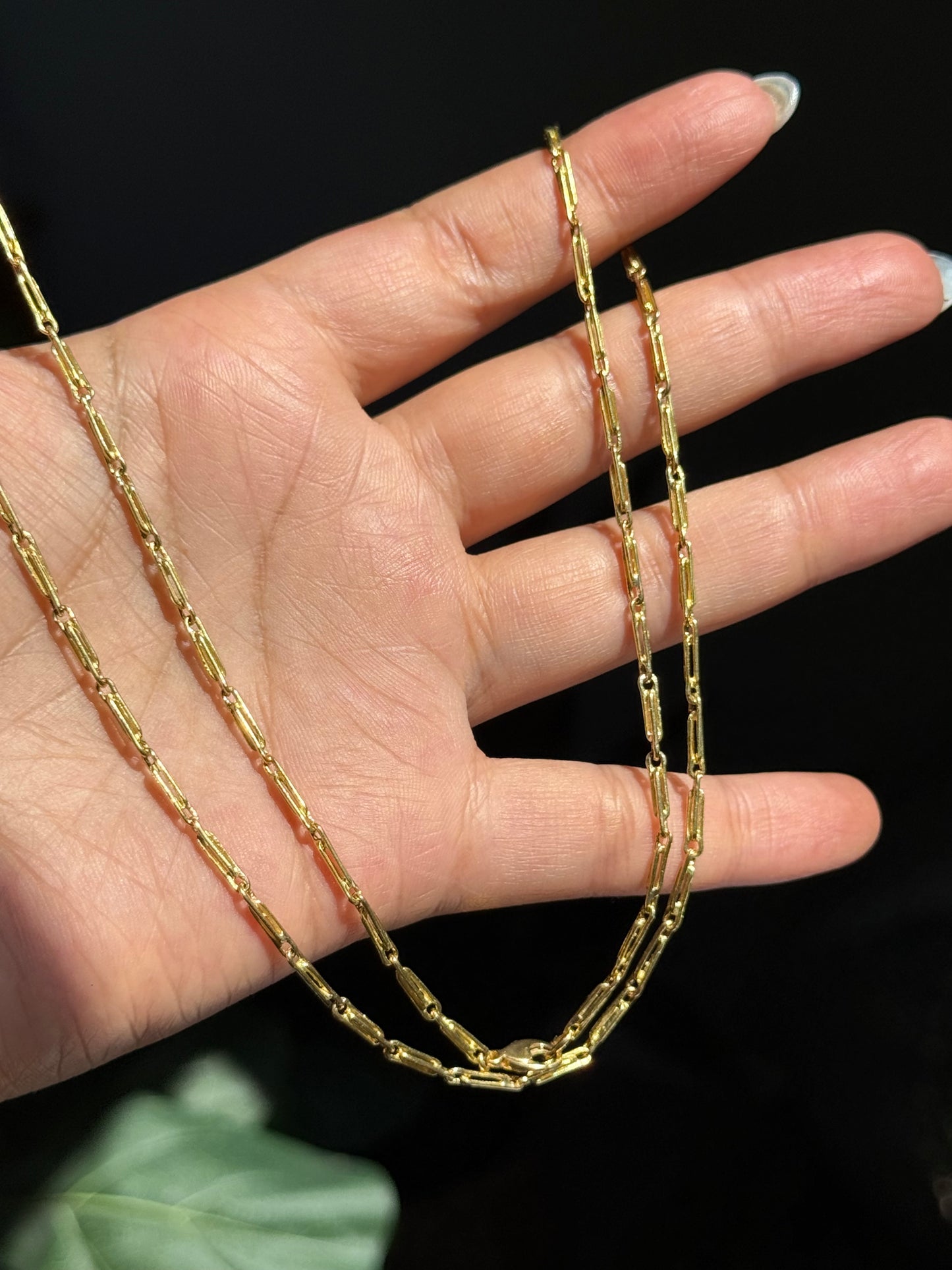 18k buttery barleycorn chain