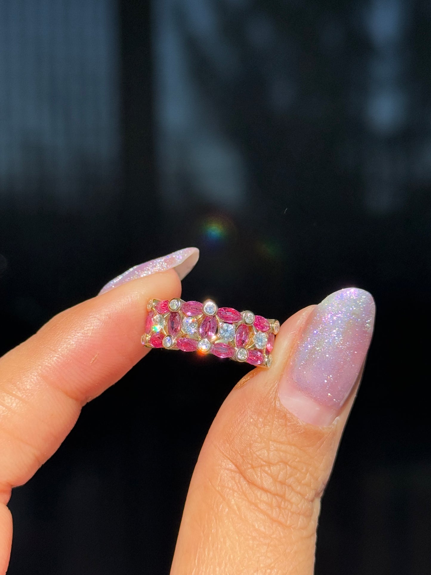 18k yellow gold Rubies & Diamonds Ring