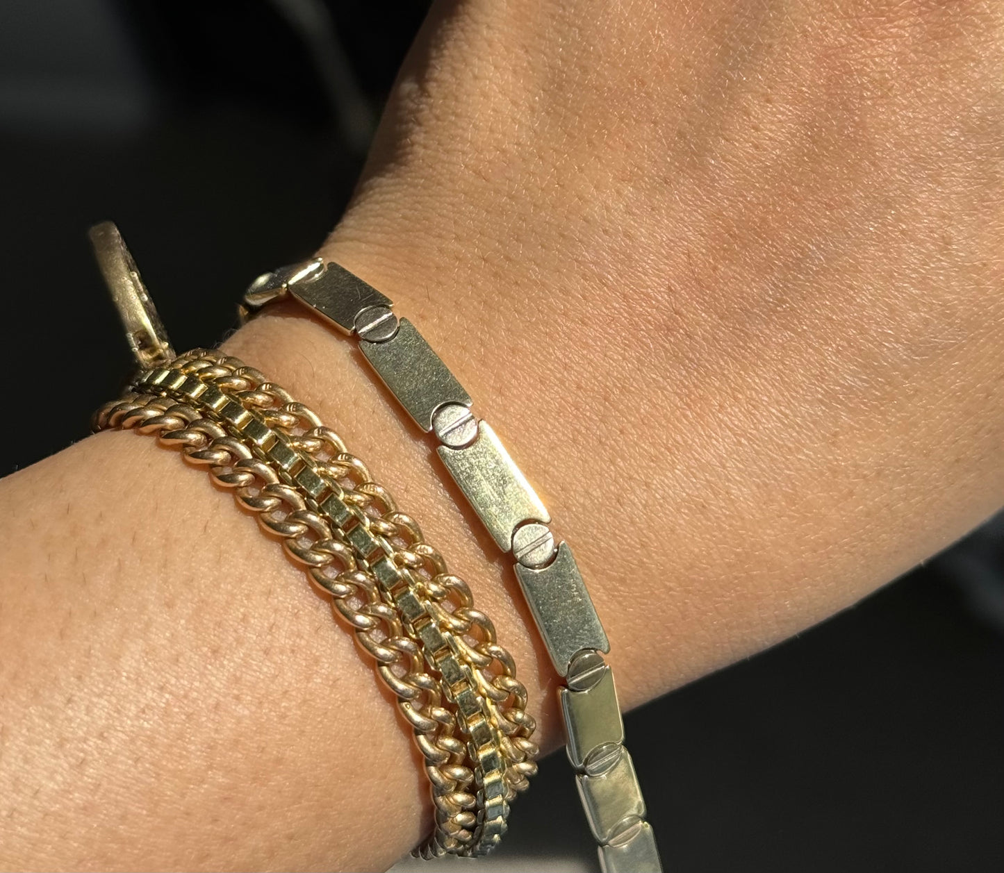 14k screw bracelet