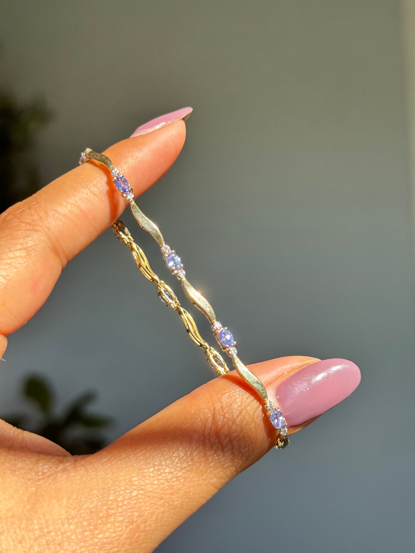14k Tanzanite and diamond bracelet