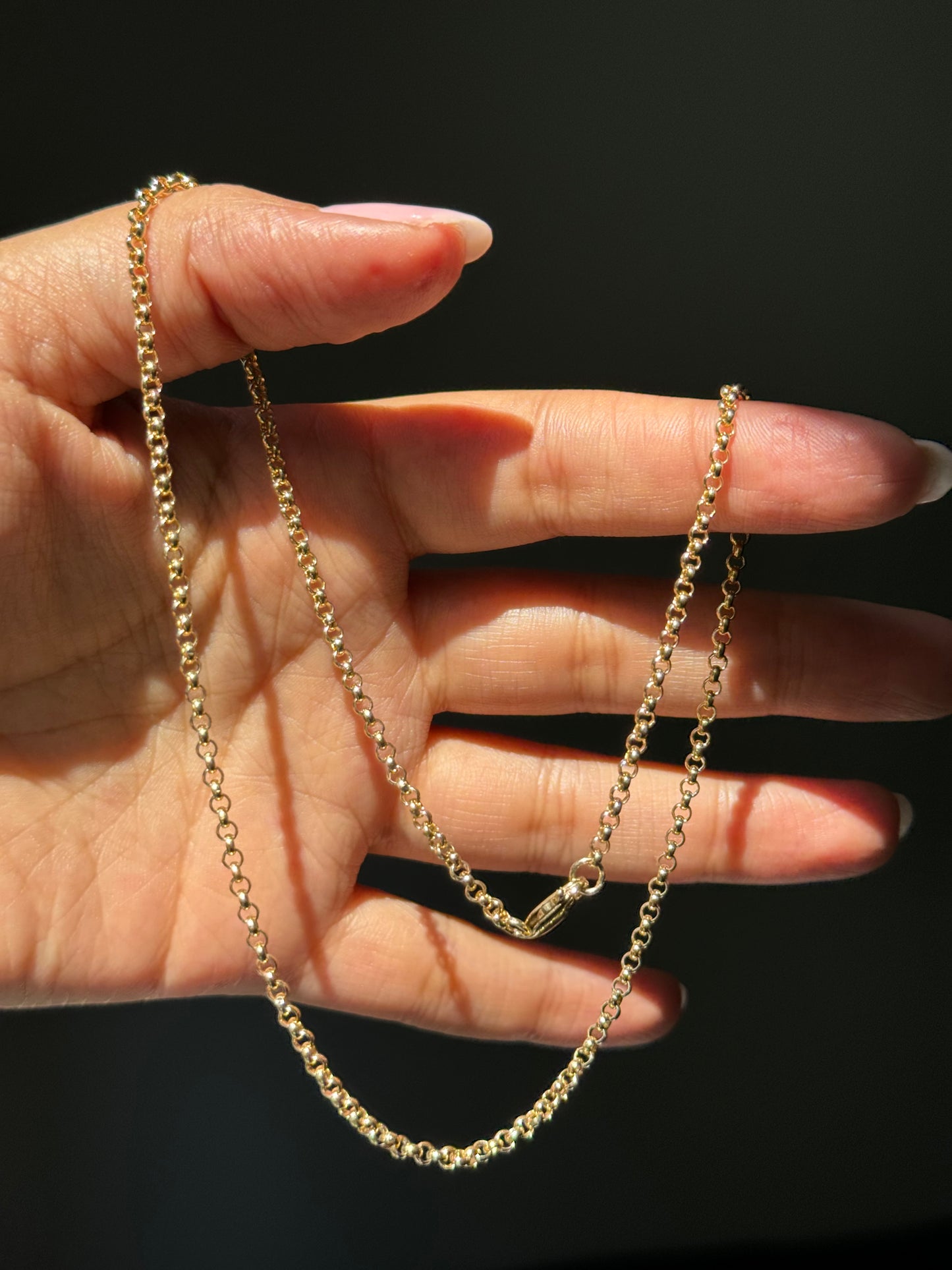 14k Italian Rolo chain