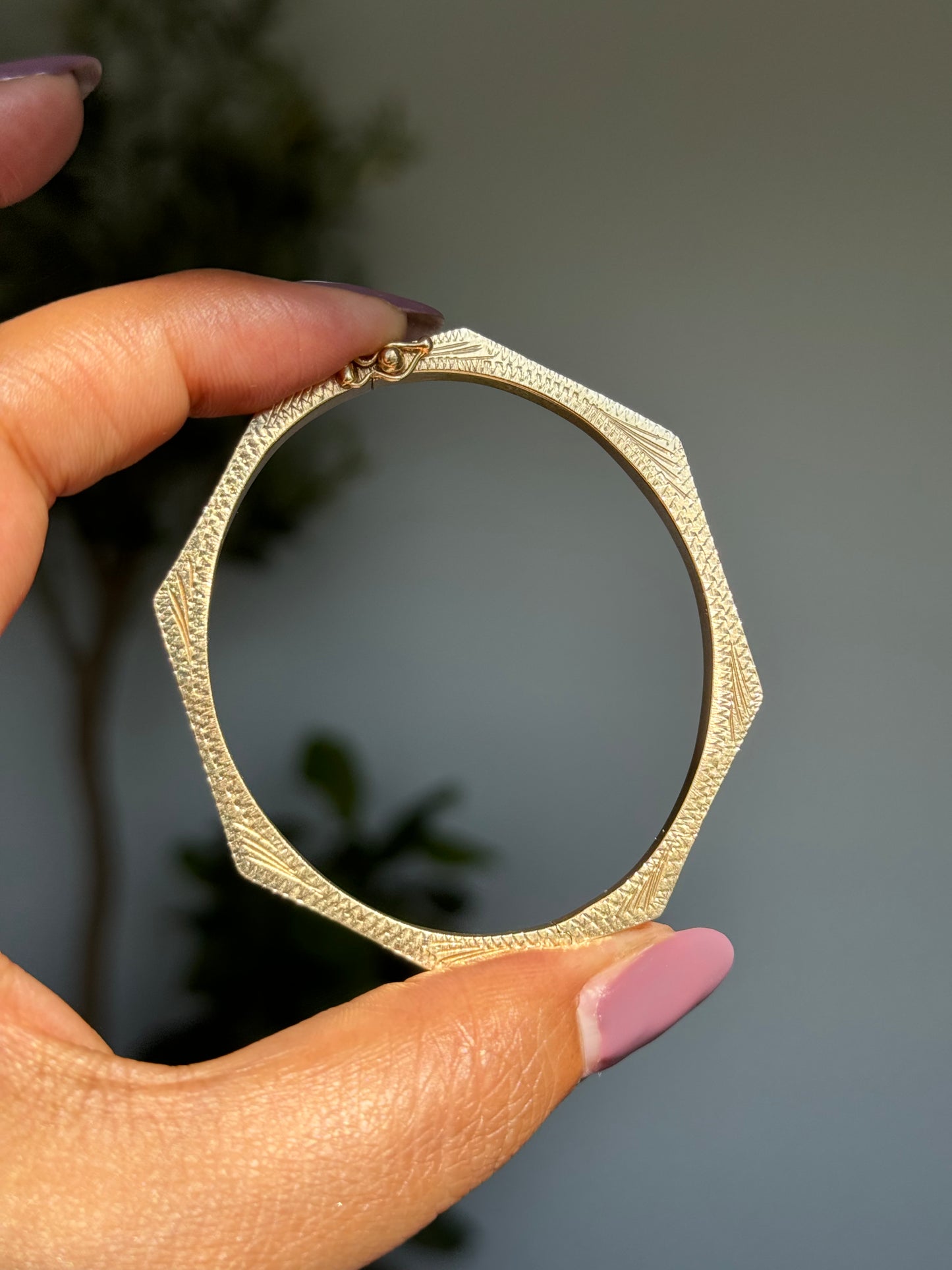 14k vintage hexagon bracelet