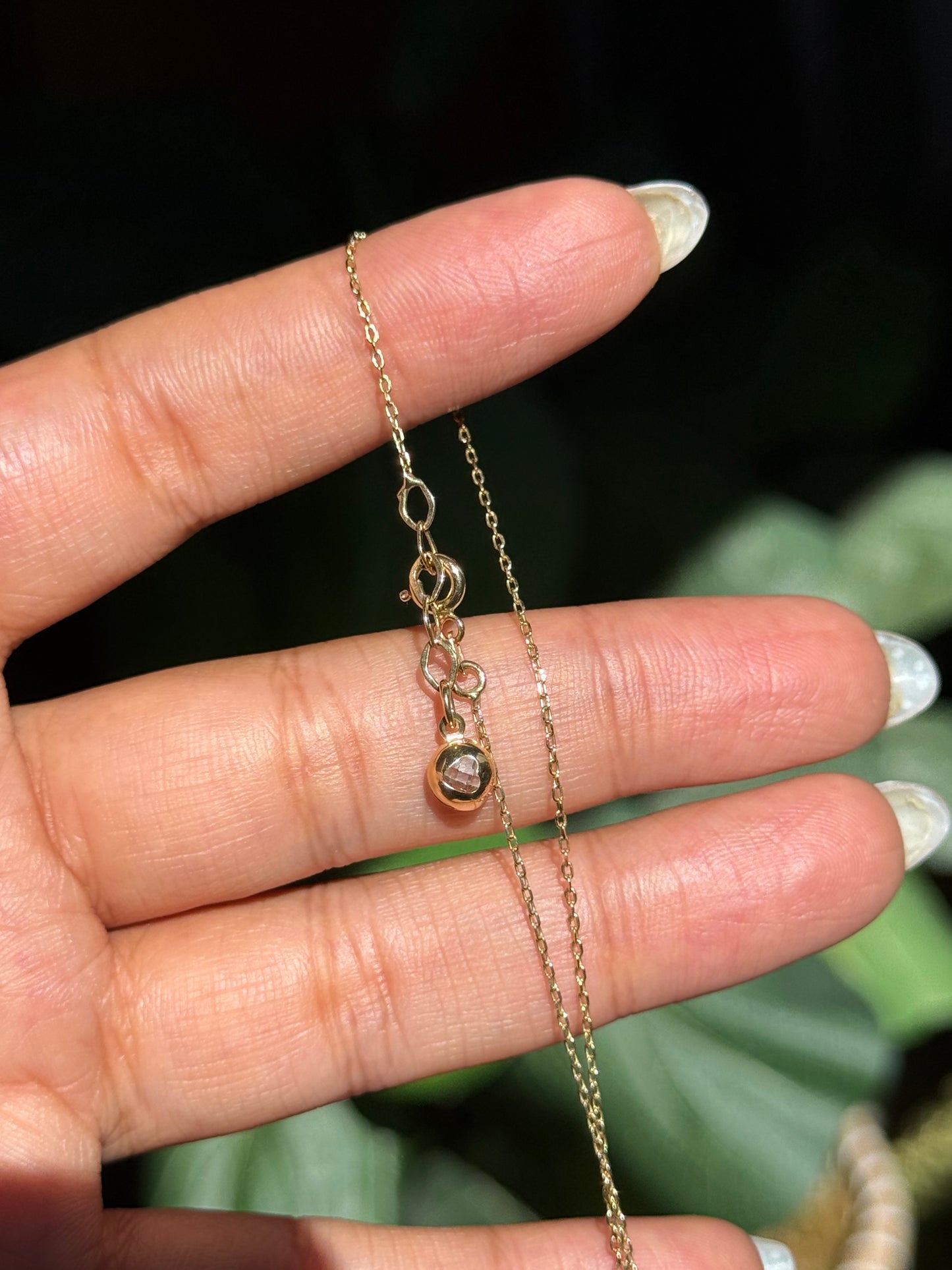 14k fluted clover necklace