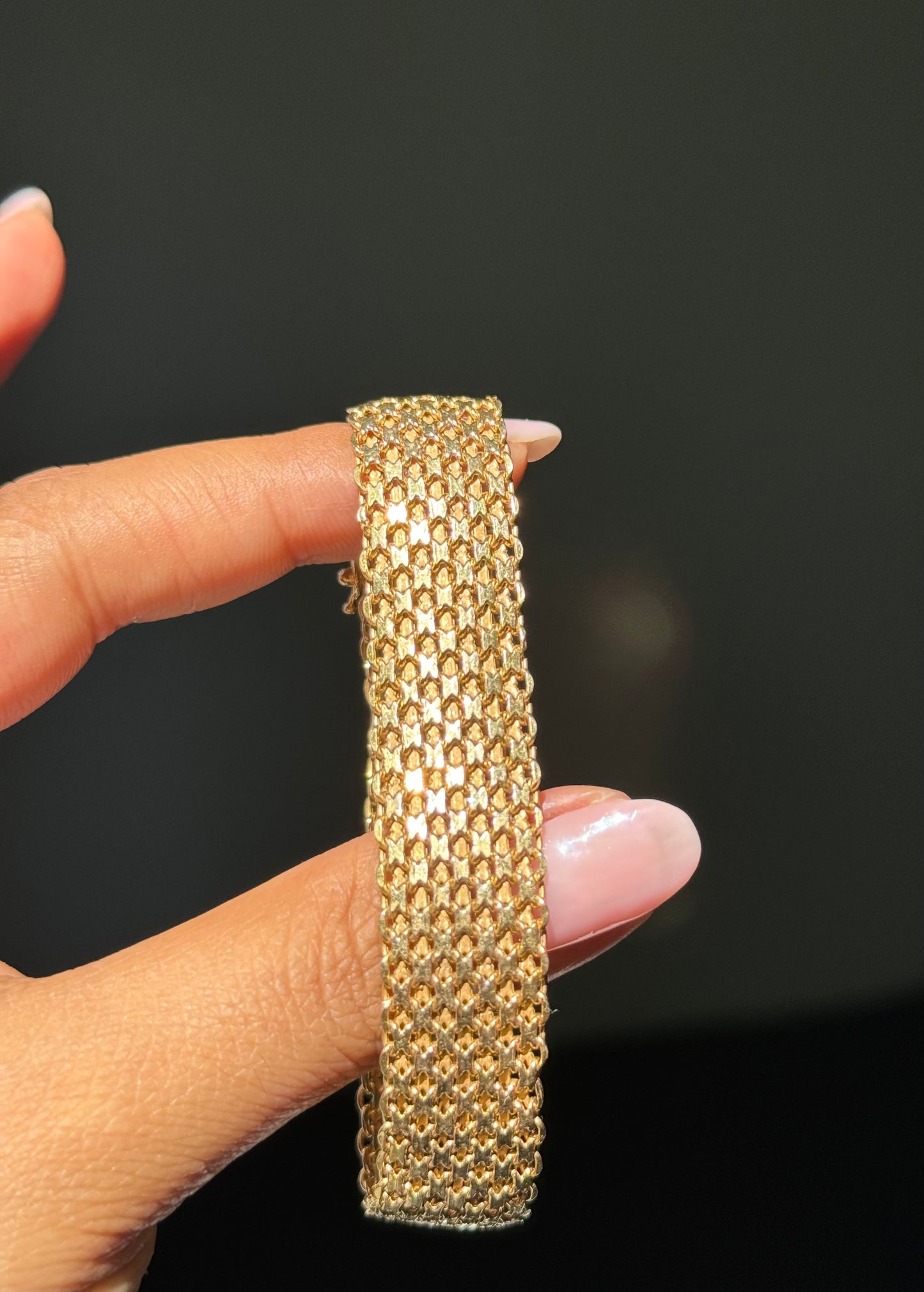 14k Italian Wide Bismark bracelet