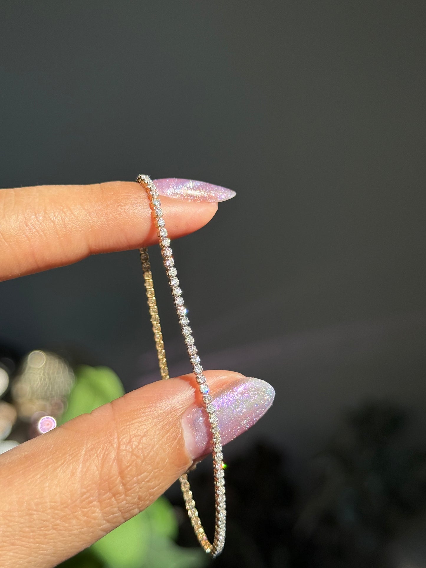 14k Diamond tennis bracelet