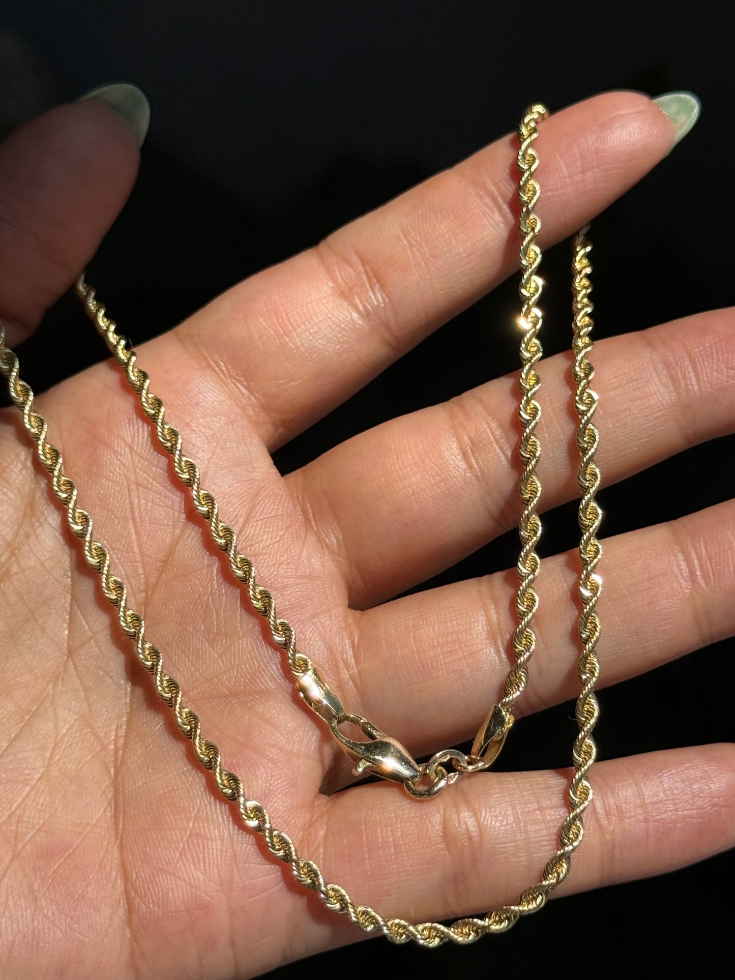 14k classic rope chain