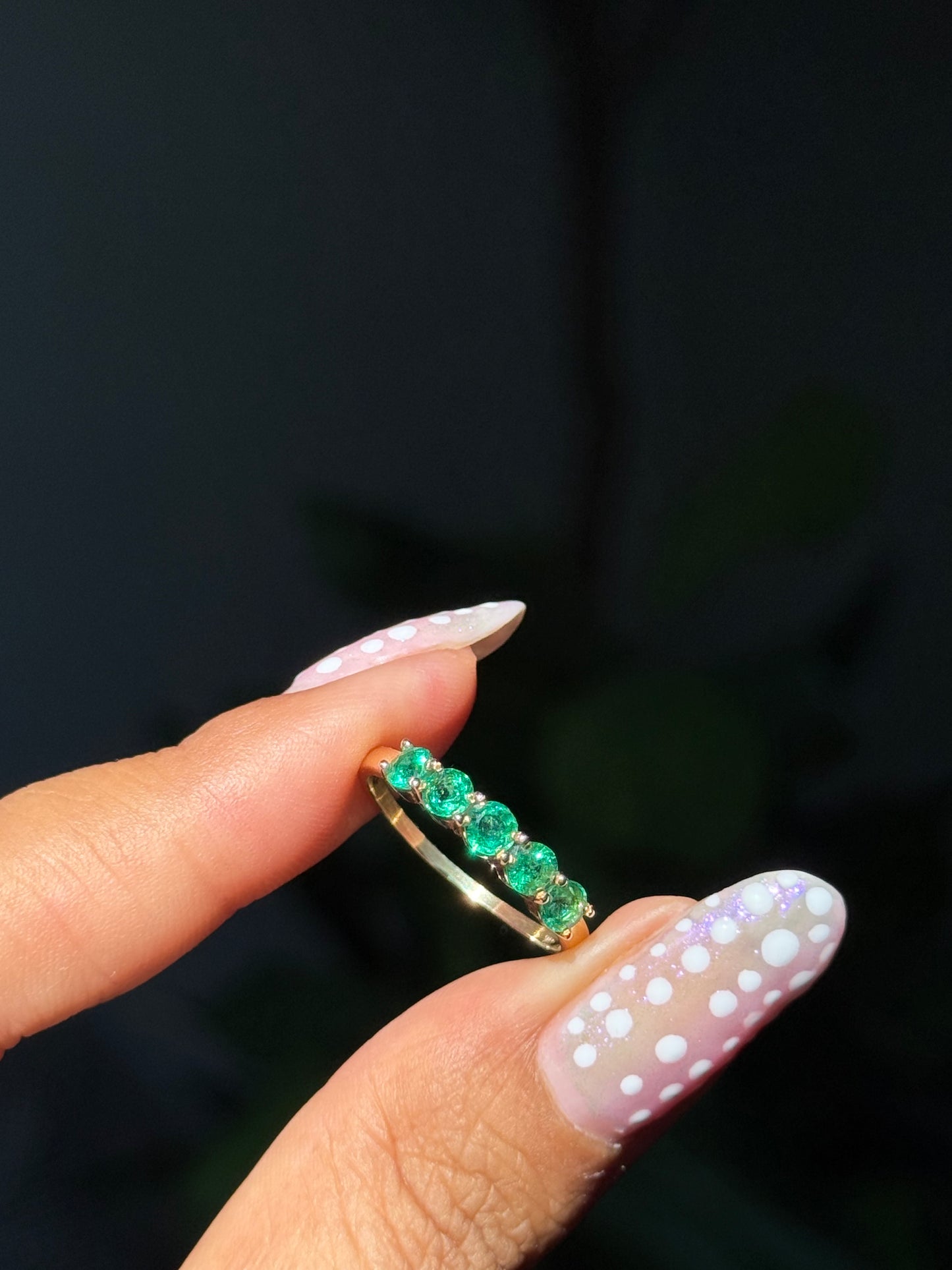 14k Emerald Band