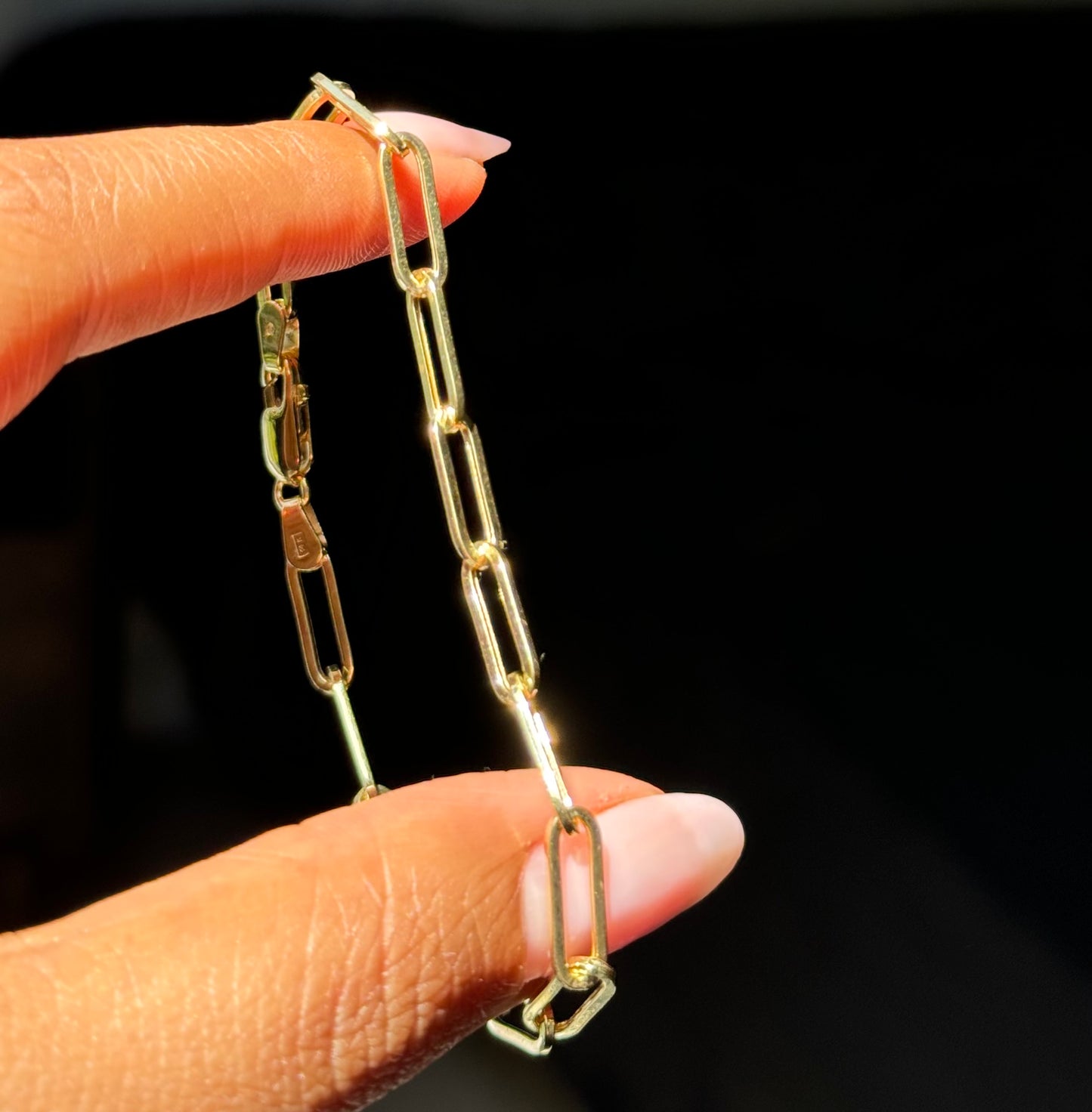 14k Classic paperclip bracelet