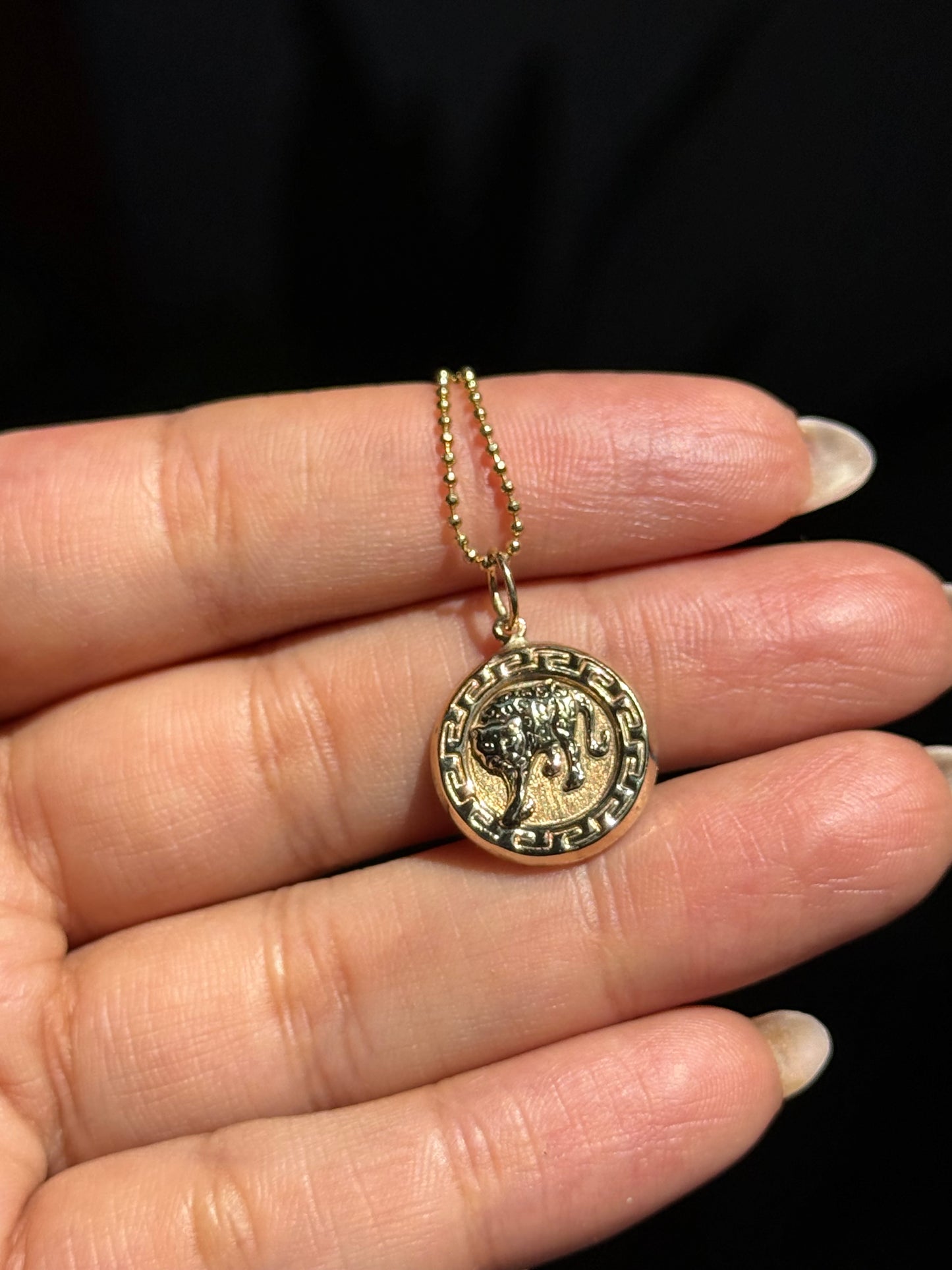 vintage 14k Italian Panther charm