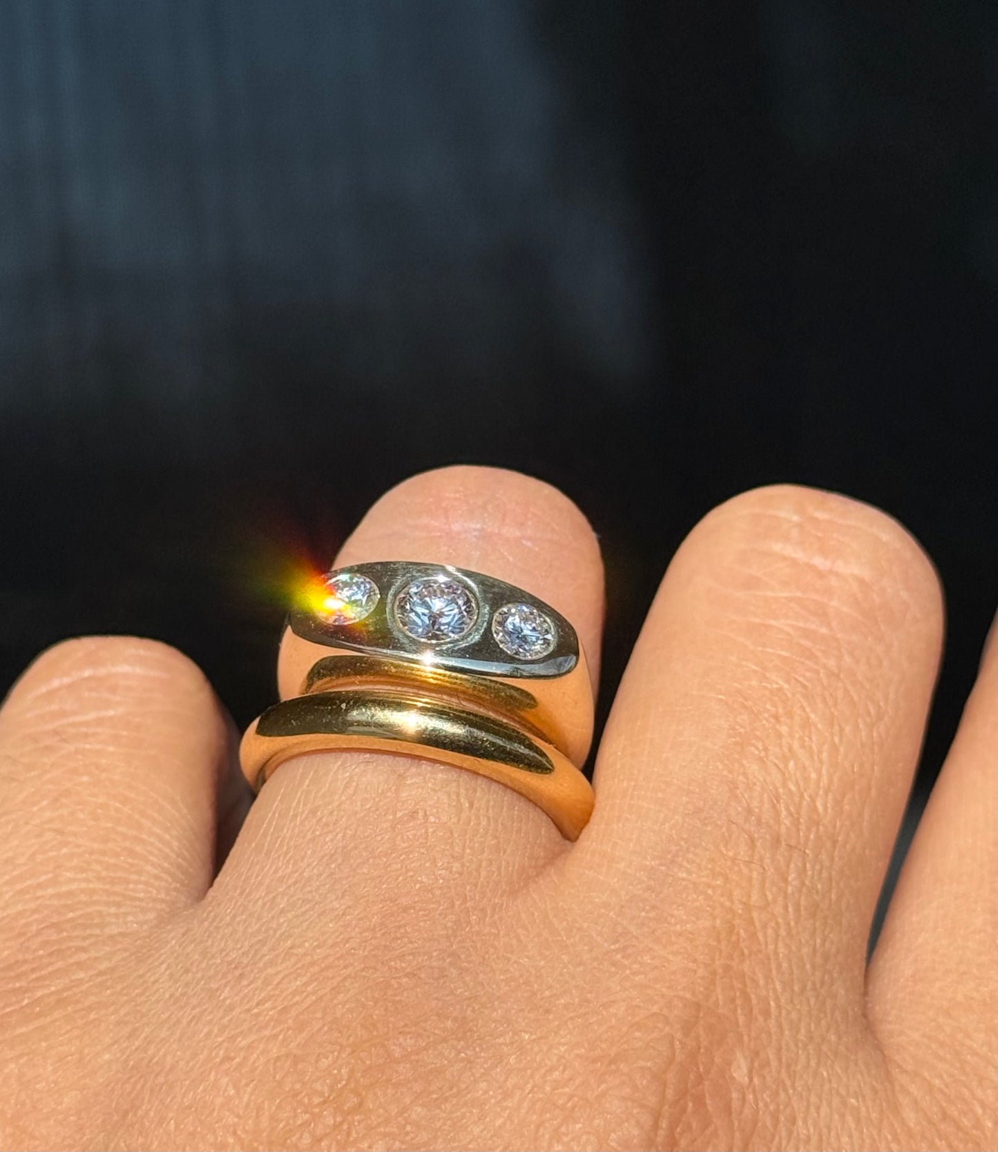 14k Kenz Triple Ring