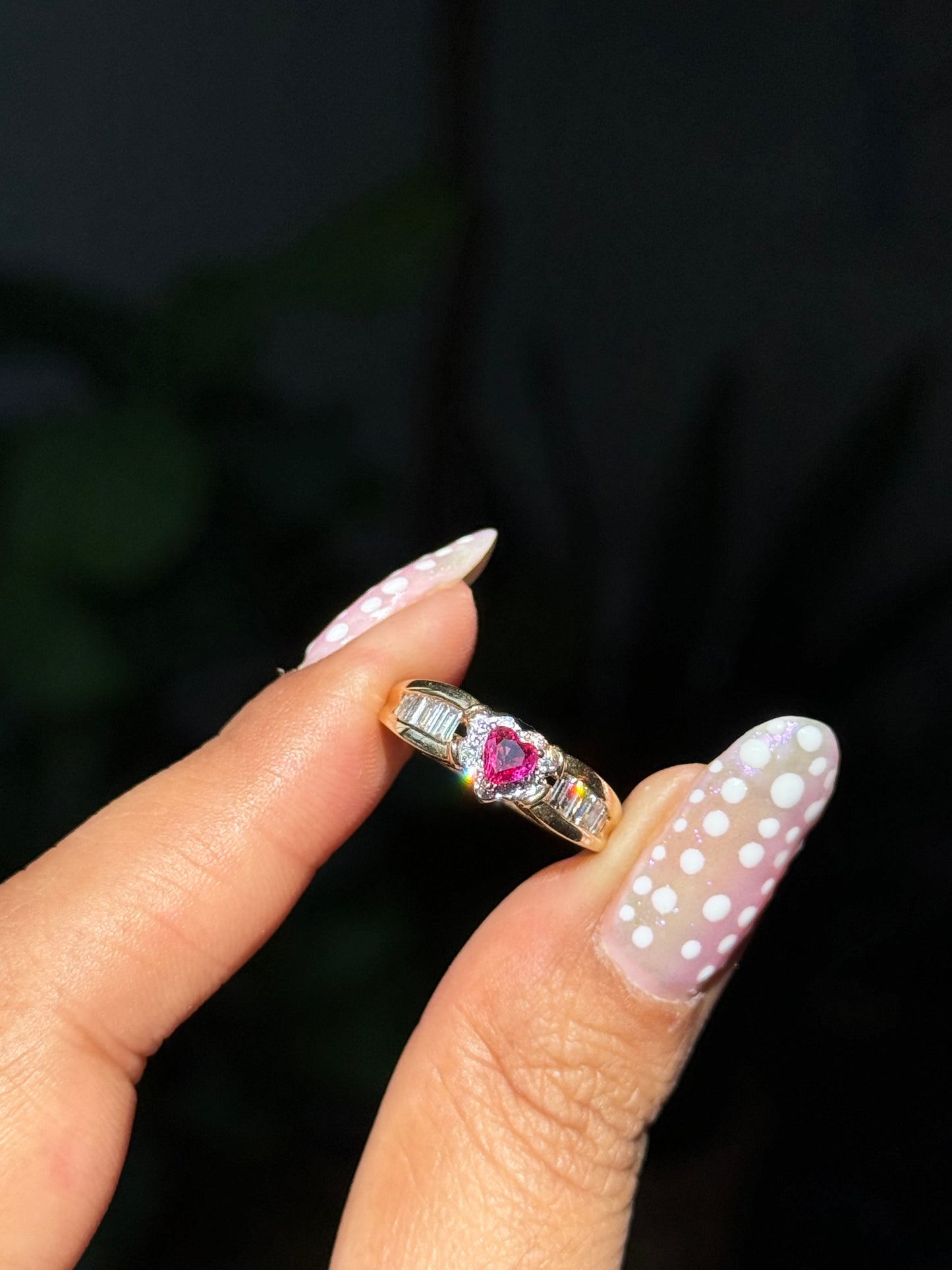 14k Rubies and diamonds Ring