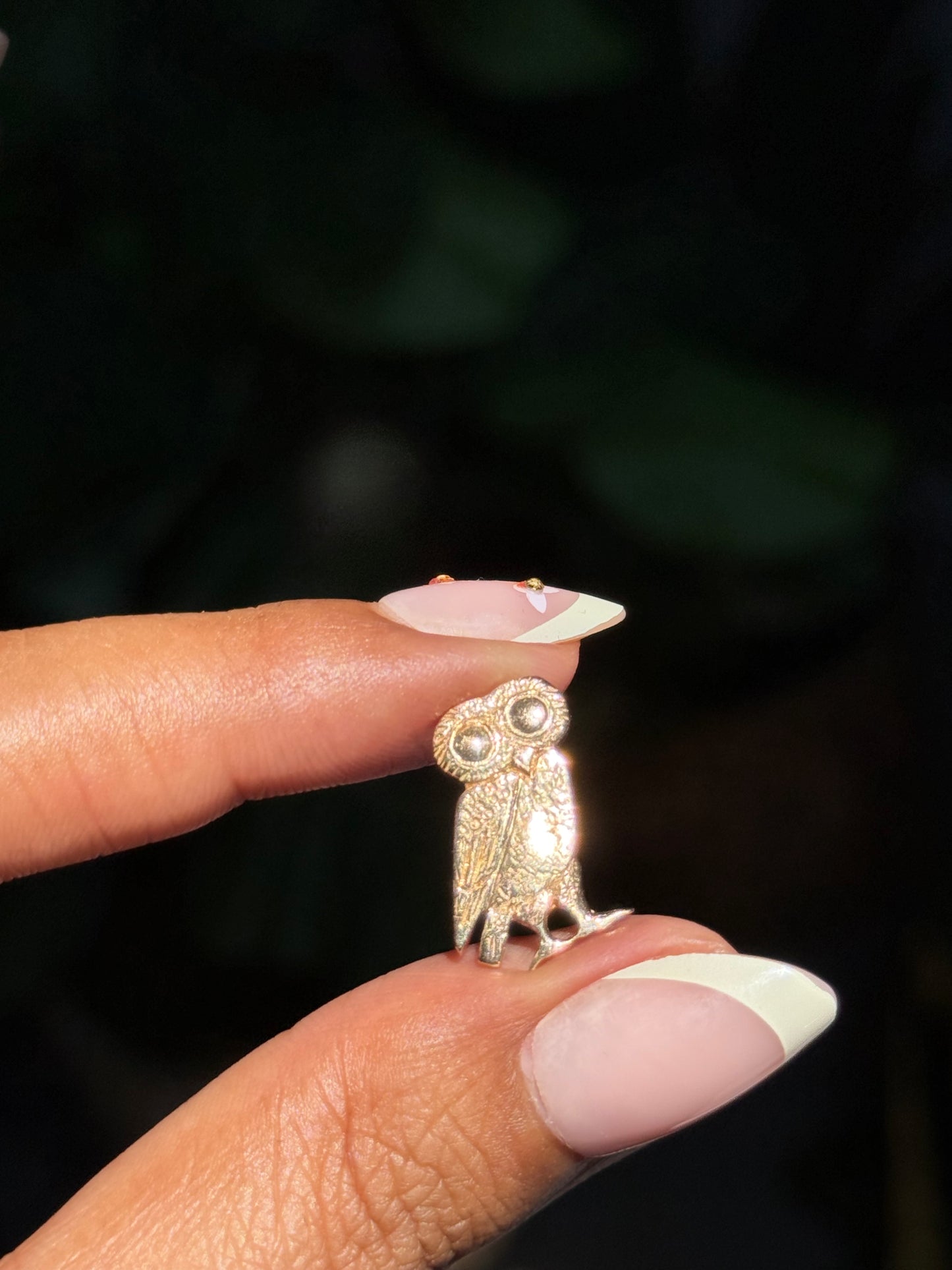 Vintage 14k Athena Owl Charm