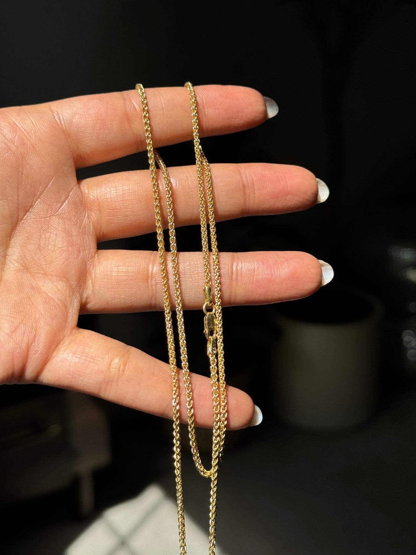 14k Italian Rounded foxtail chain