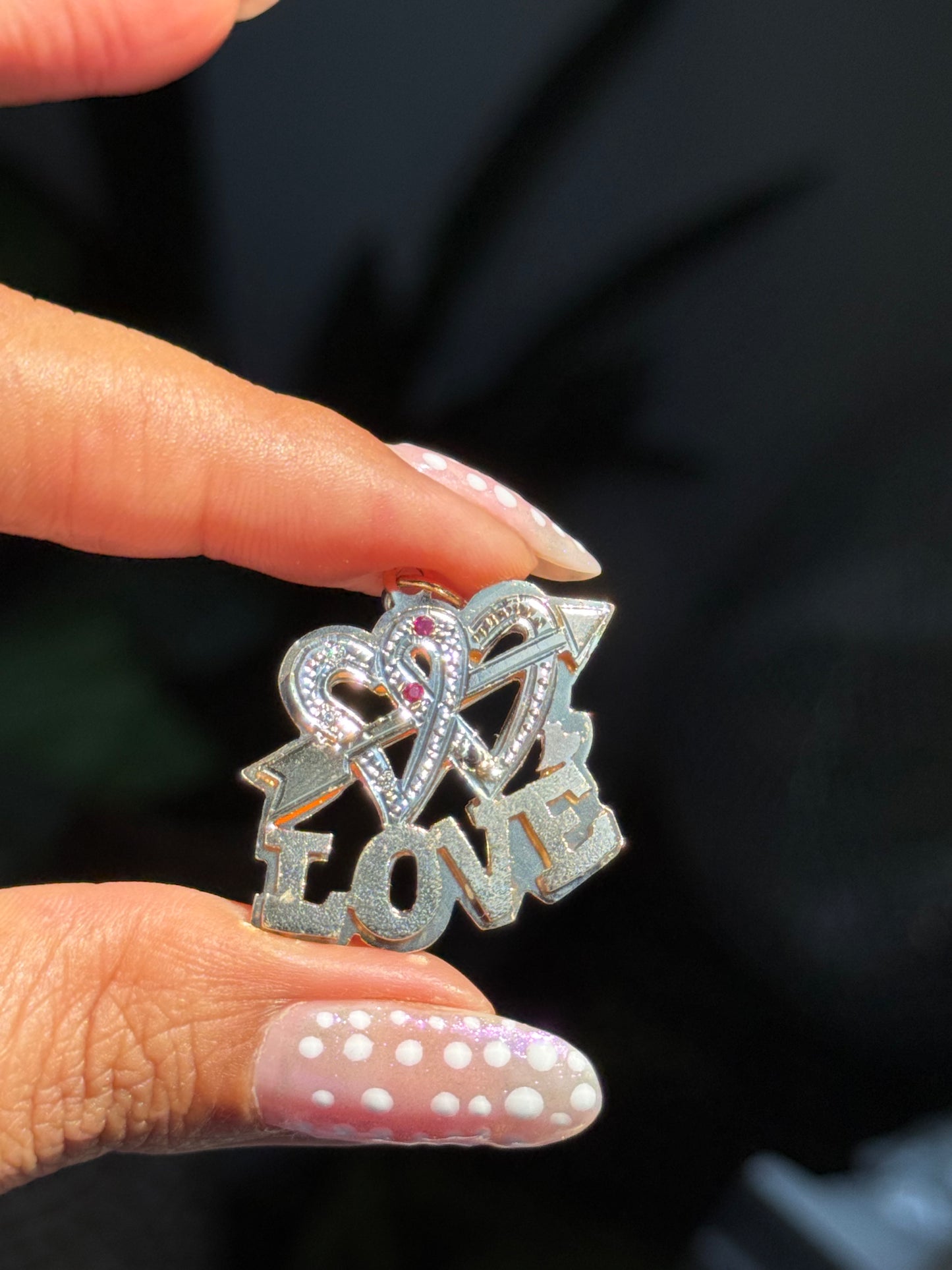 14k L O V E charm 💘