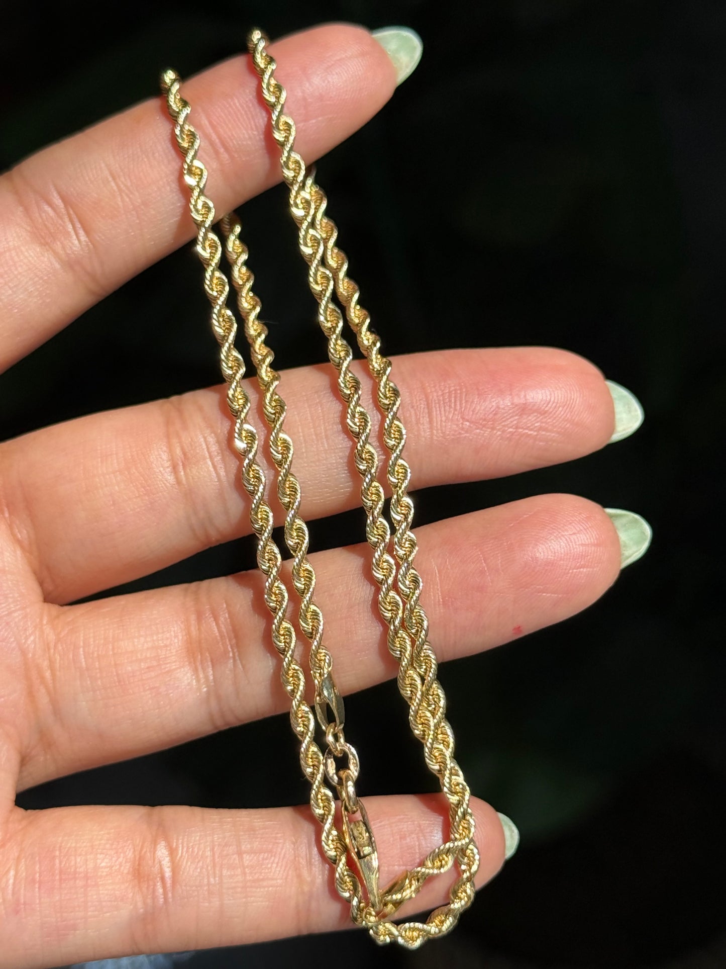 14k classic rope chain
