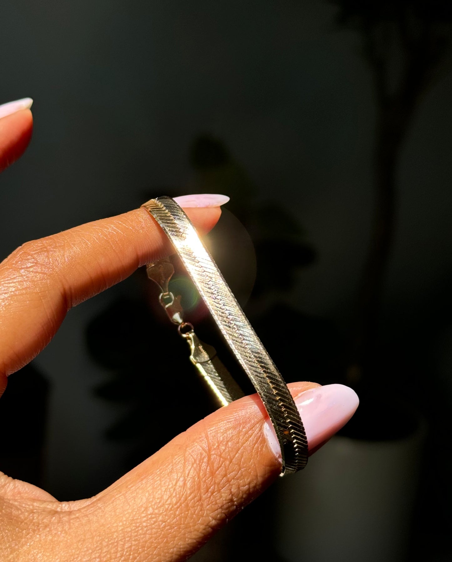 14k Italian Herringbone bracelet
