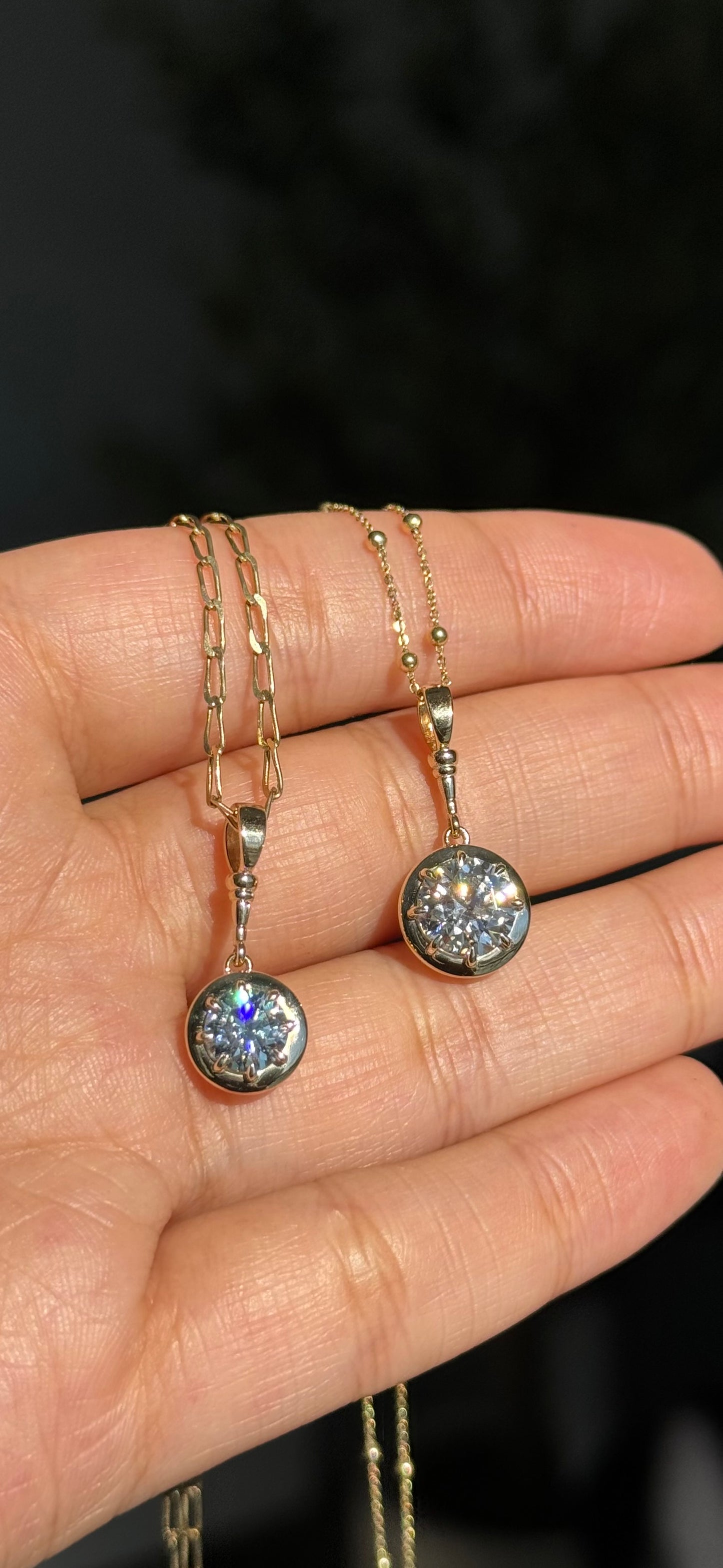 Preorder 14k 2ct Moissanite Glowy charm