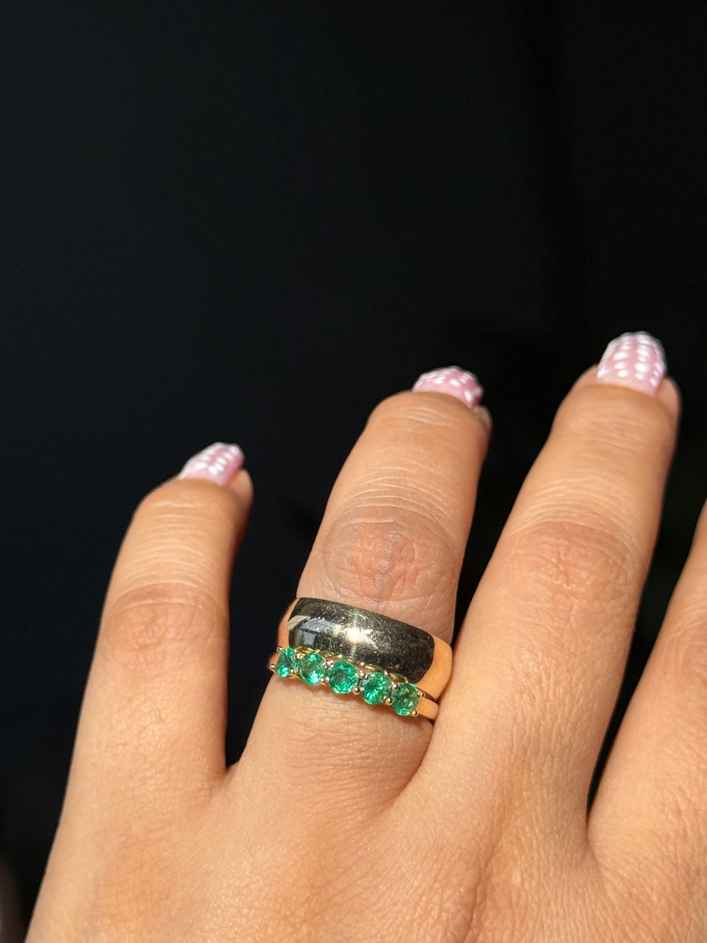 14k Emerald Band