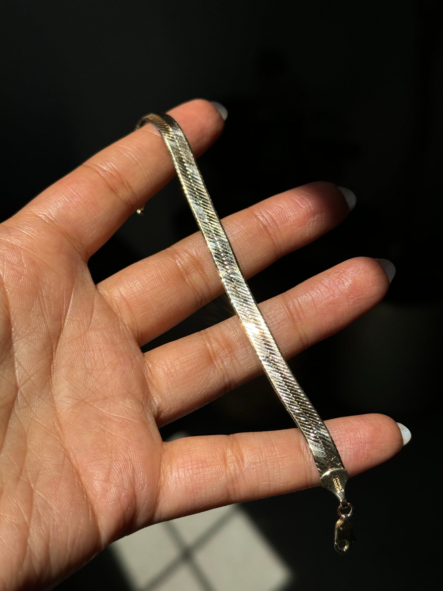 14k Italian Herringbone bracelet