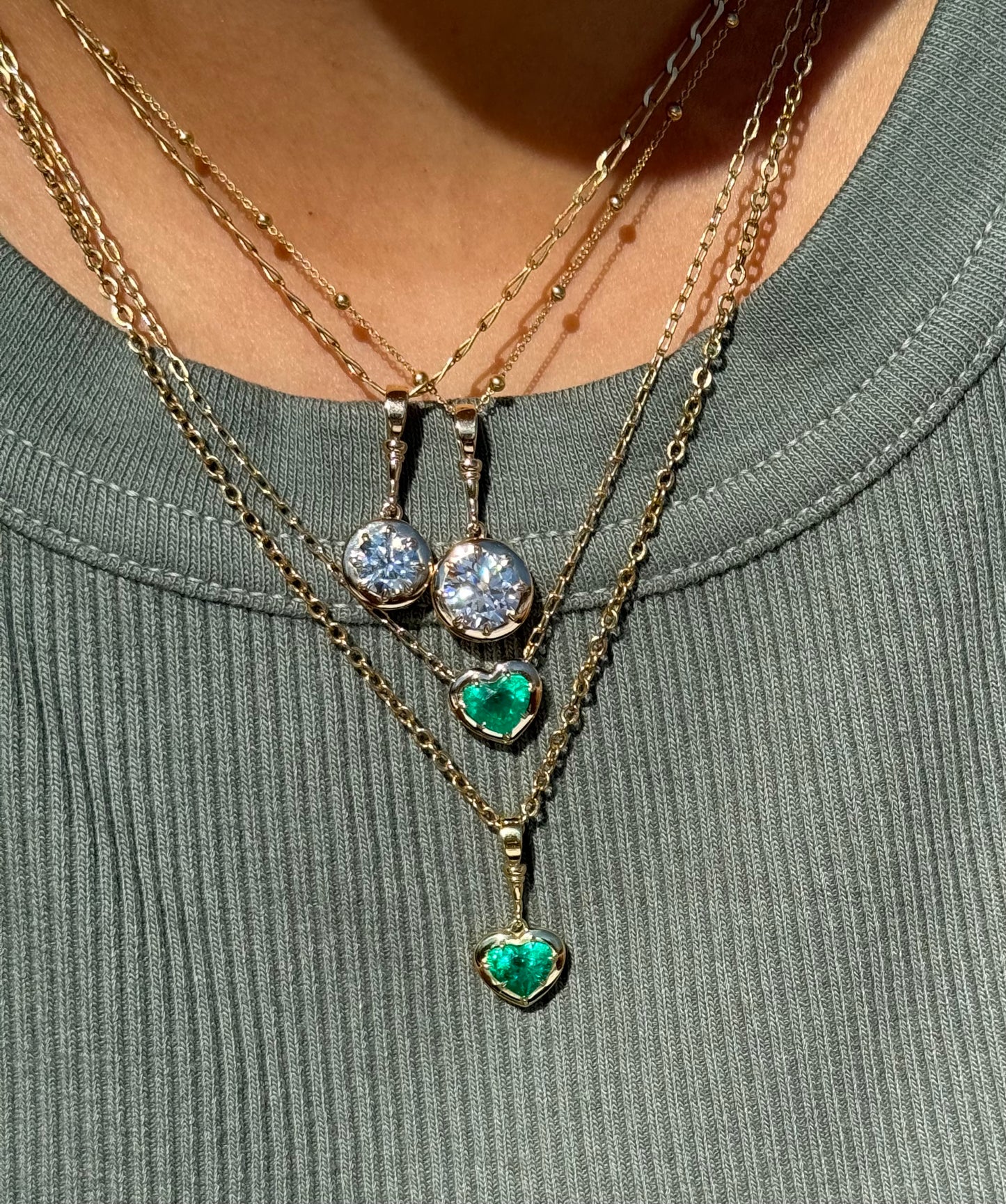 Emerald Glowy Charm