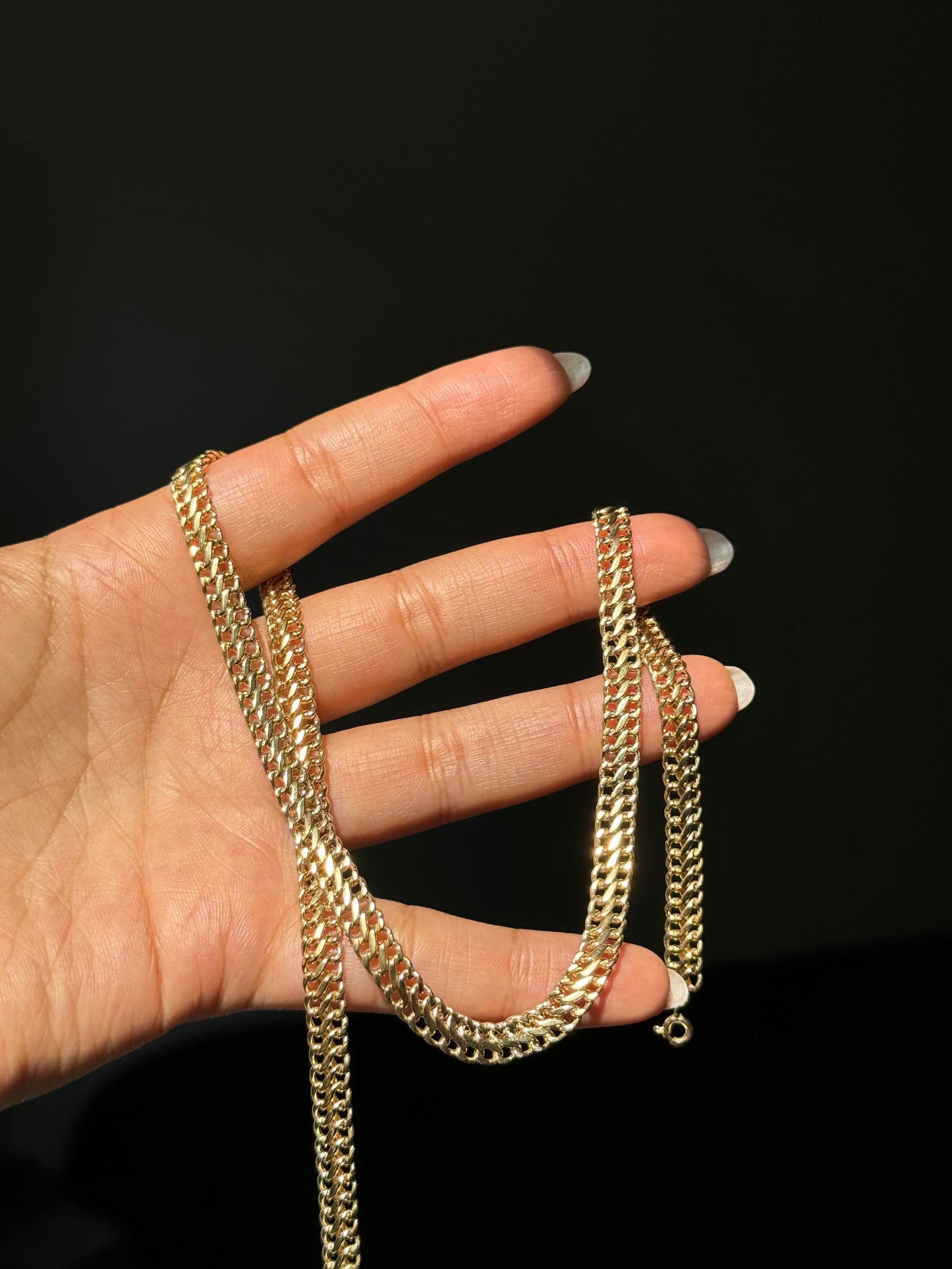 18k Vintage Wavy Curb Chain