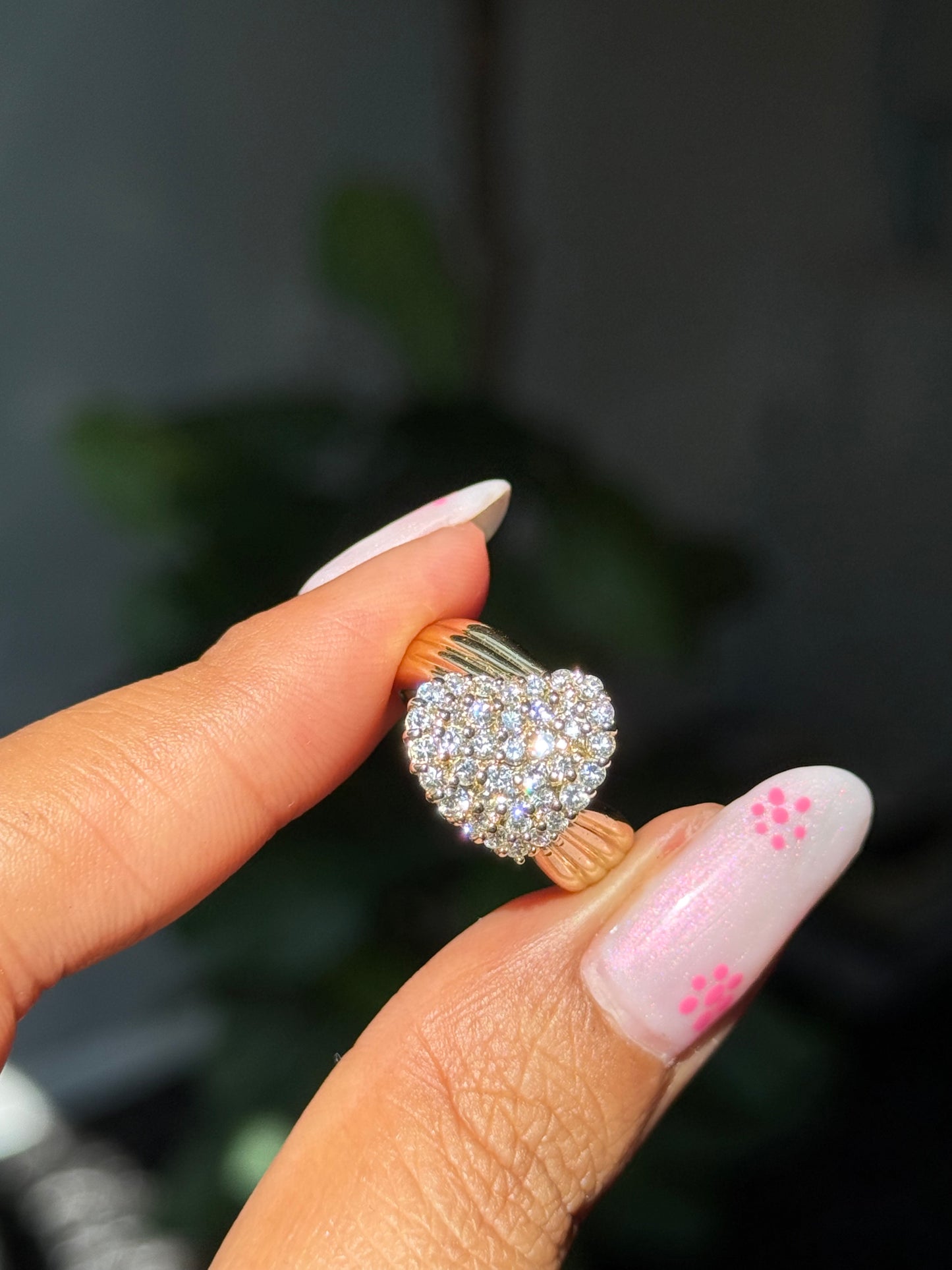 18k diamond Heart Ring