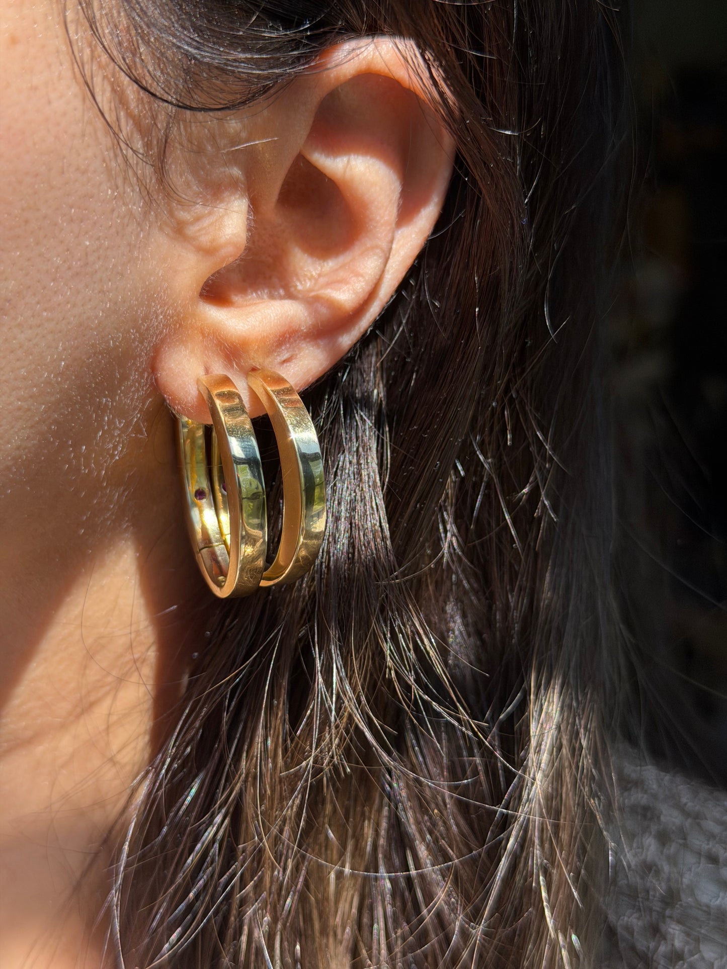18k Italian Hoop earrings ✨