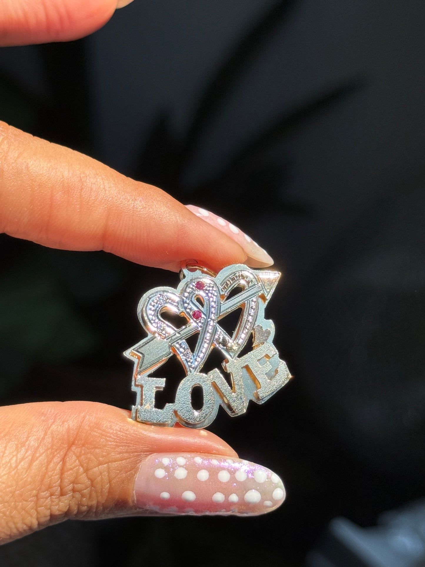14k L O V E charm 💘