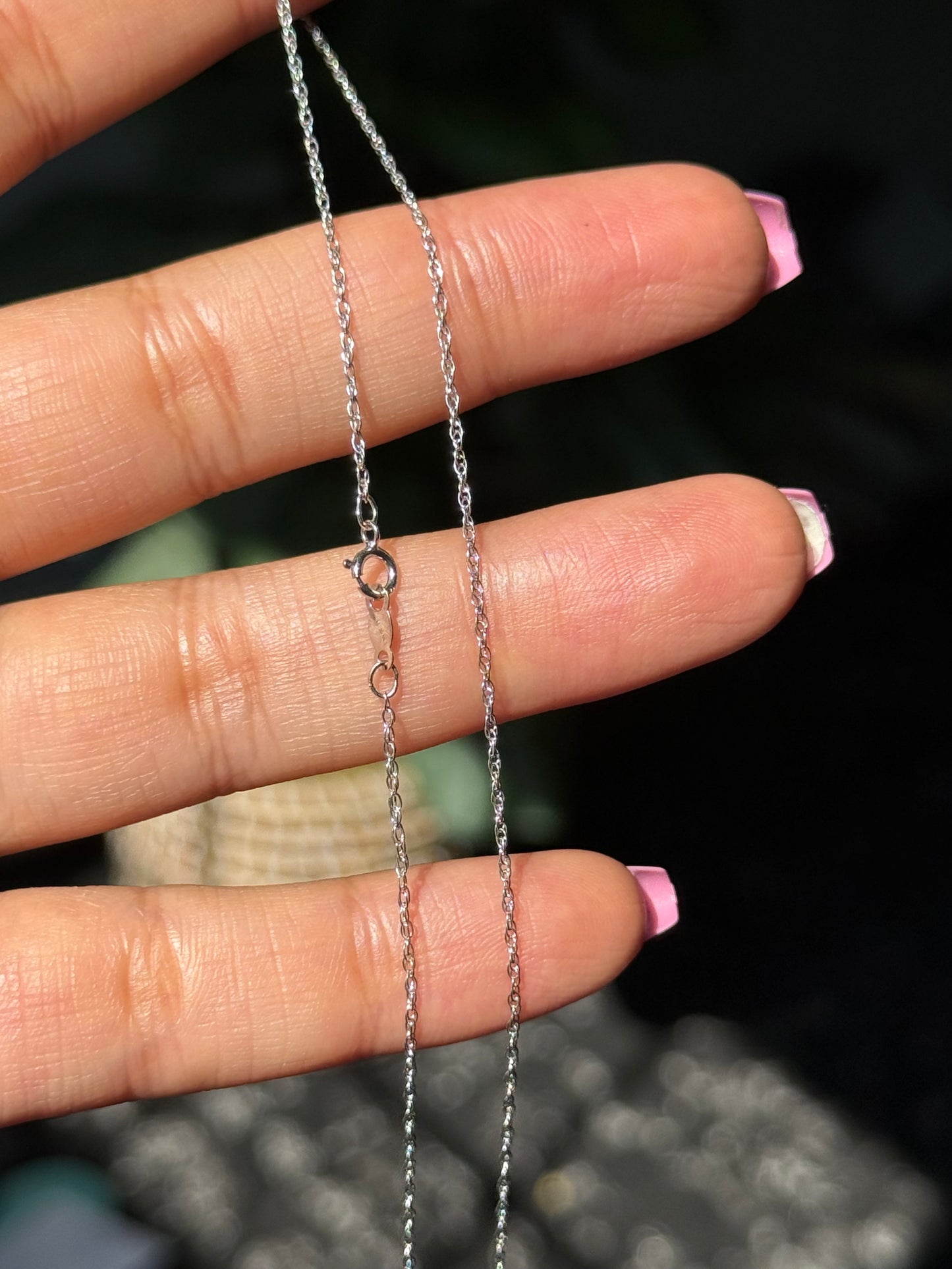 14k white gold Circle of life Diamond Necklace,