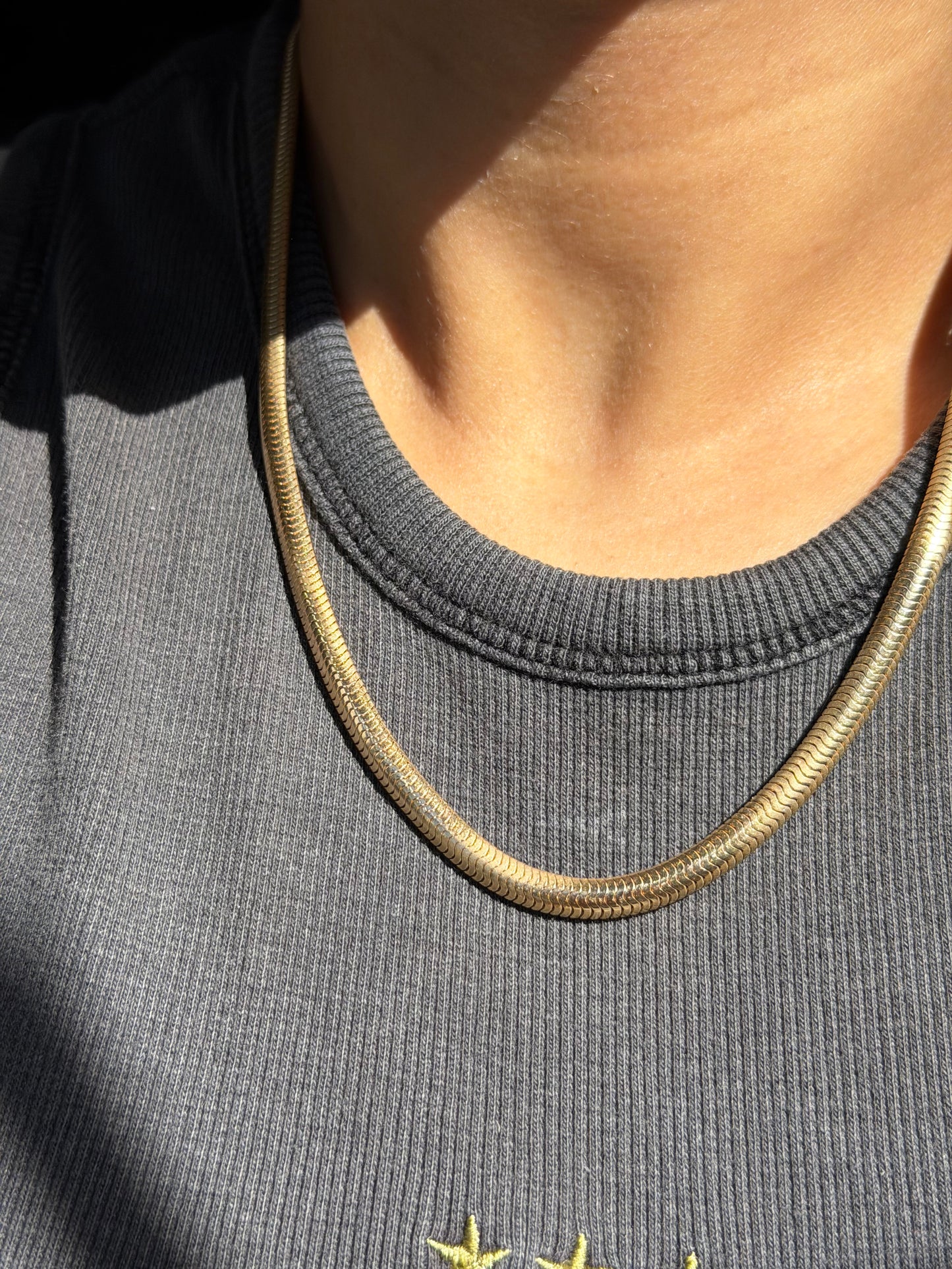 Mid century 14k Solid Snake chain