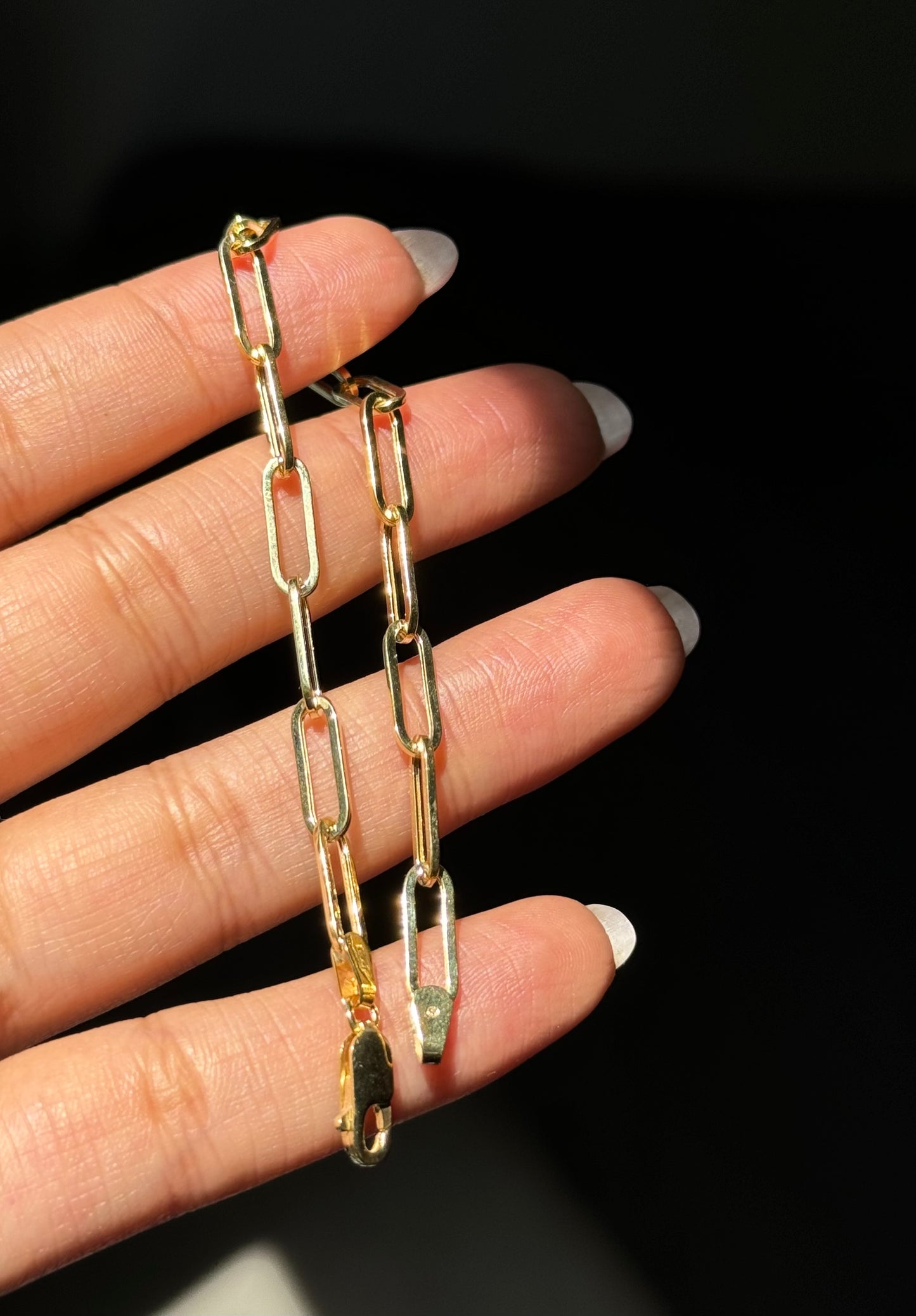 14k Classic paperclip bracelet