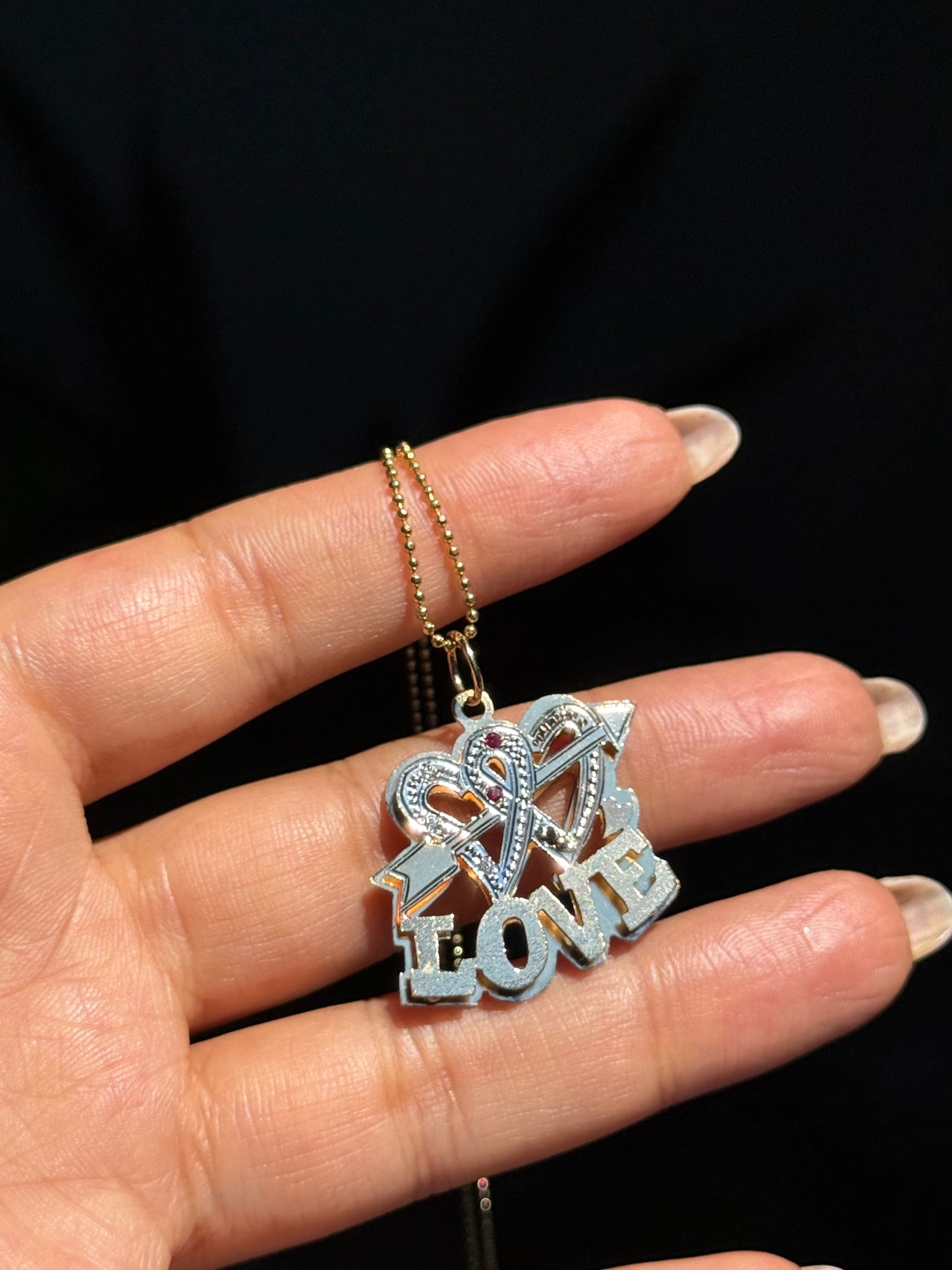 14k L O V E charm 💘