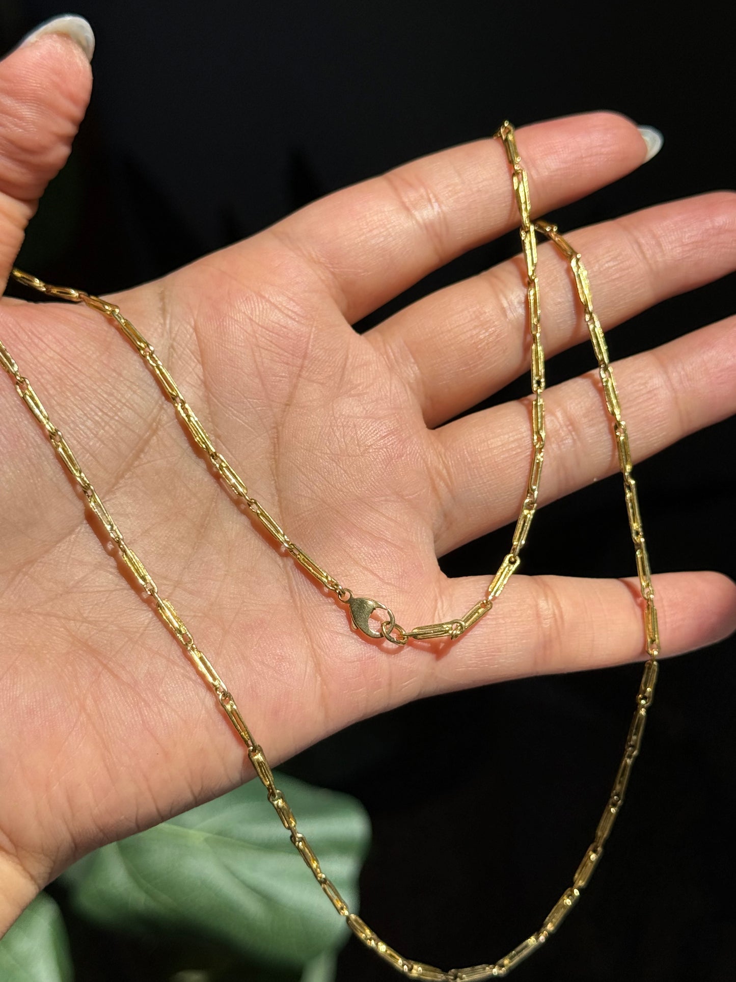 18k buttery barleycorn chain