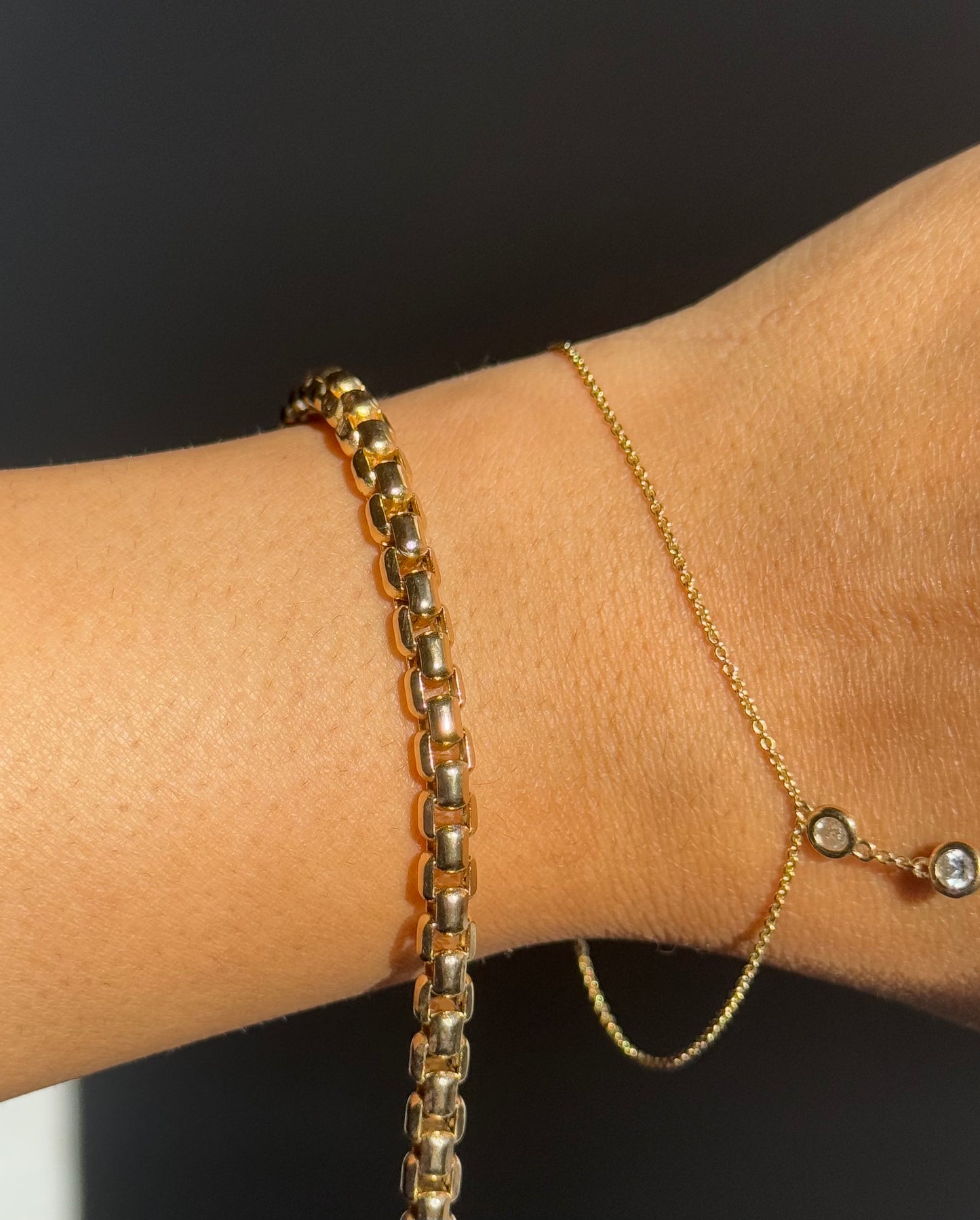 14k yellow gold Chunky Biker link bracelet