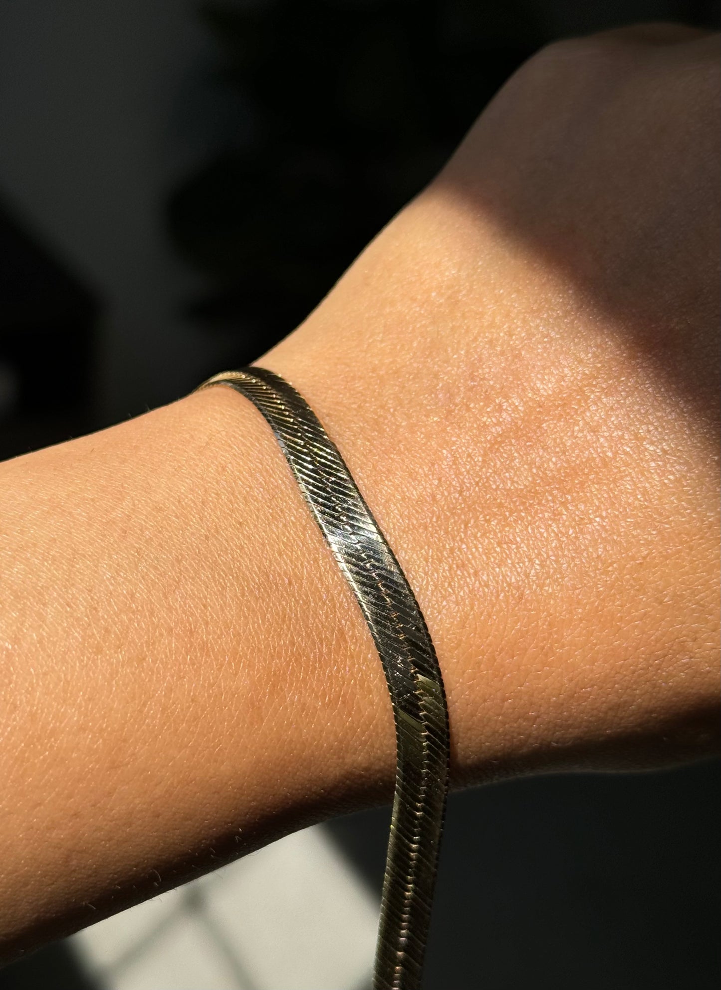14k Italian Herringbone bracelet