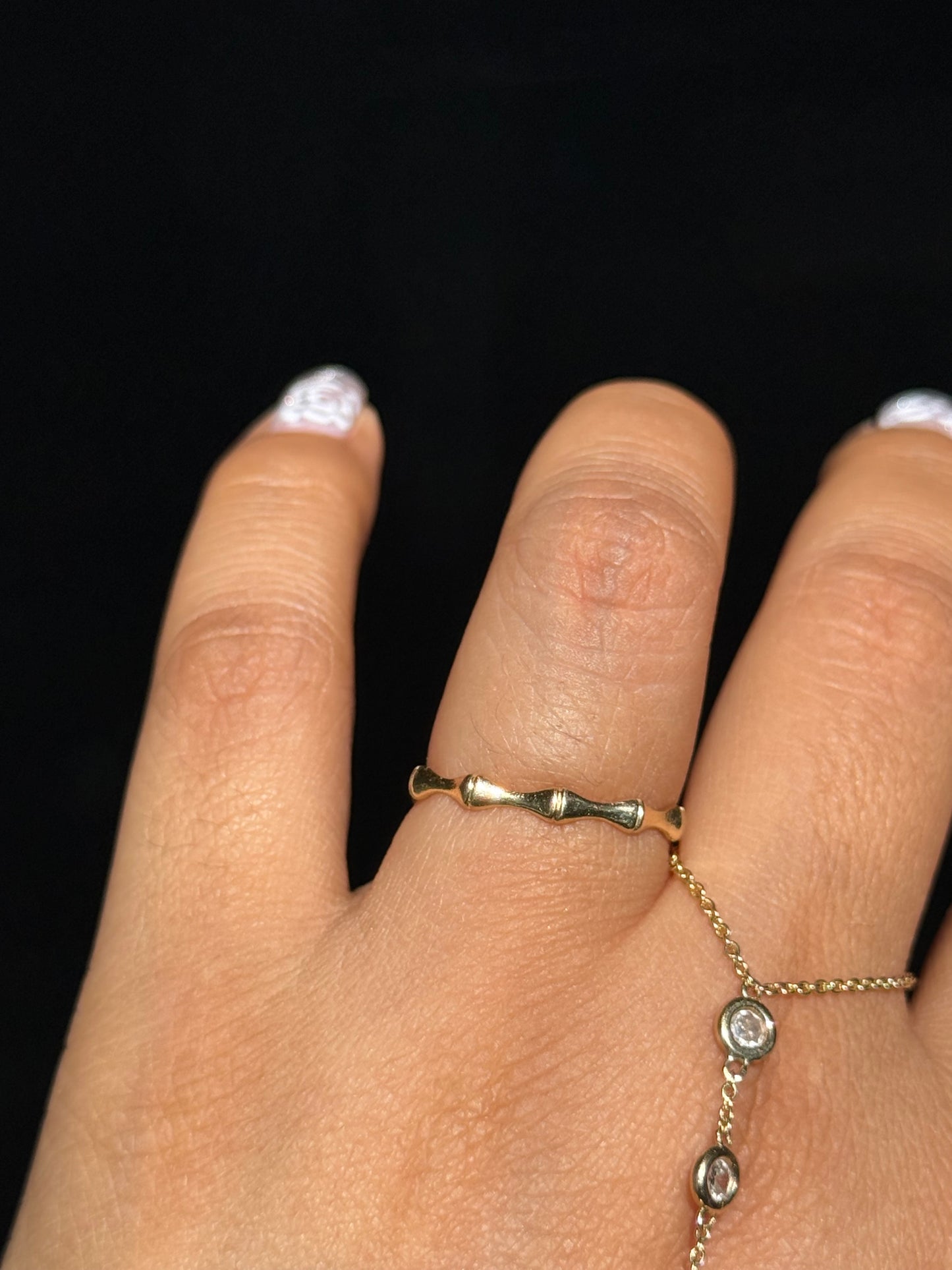 14k eternity bamboo band
