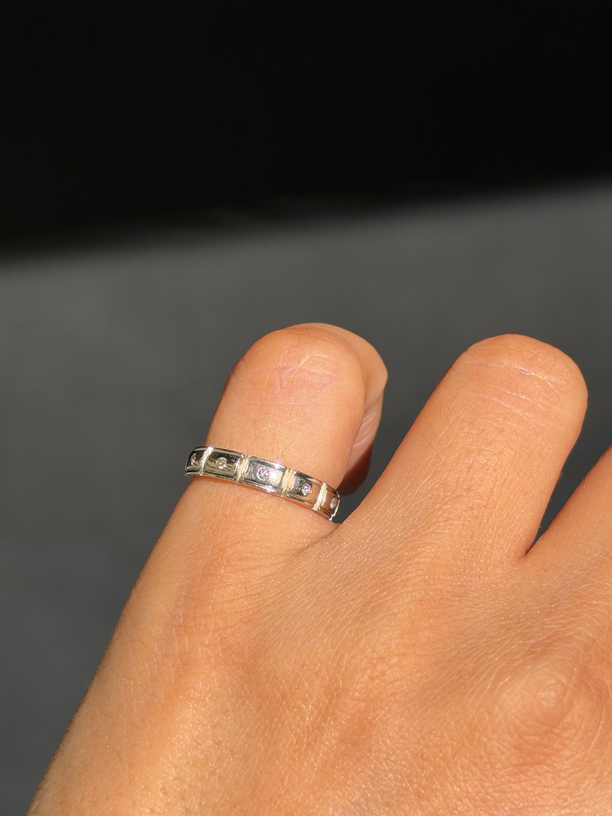 14k white gold diamond eternity band