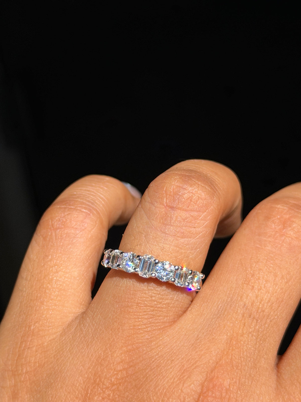 14k 2.50ct half eternity band