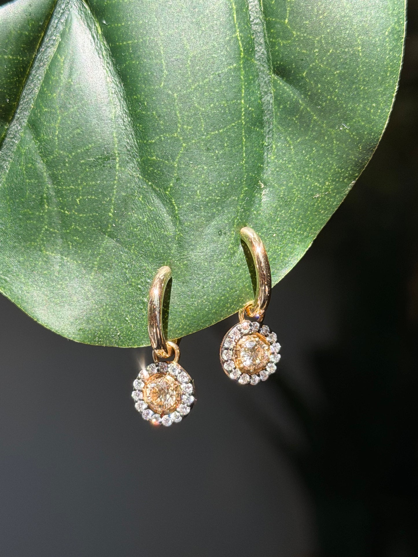 Halo Drip Diamond Huggies